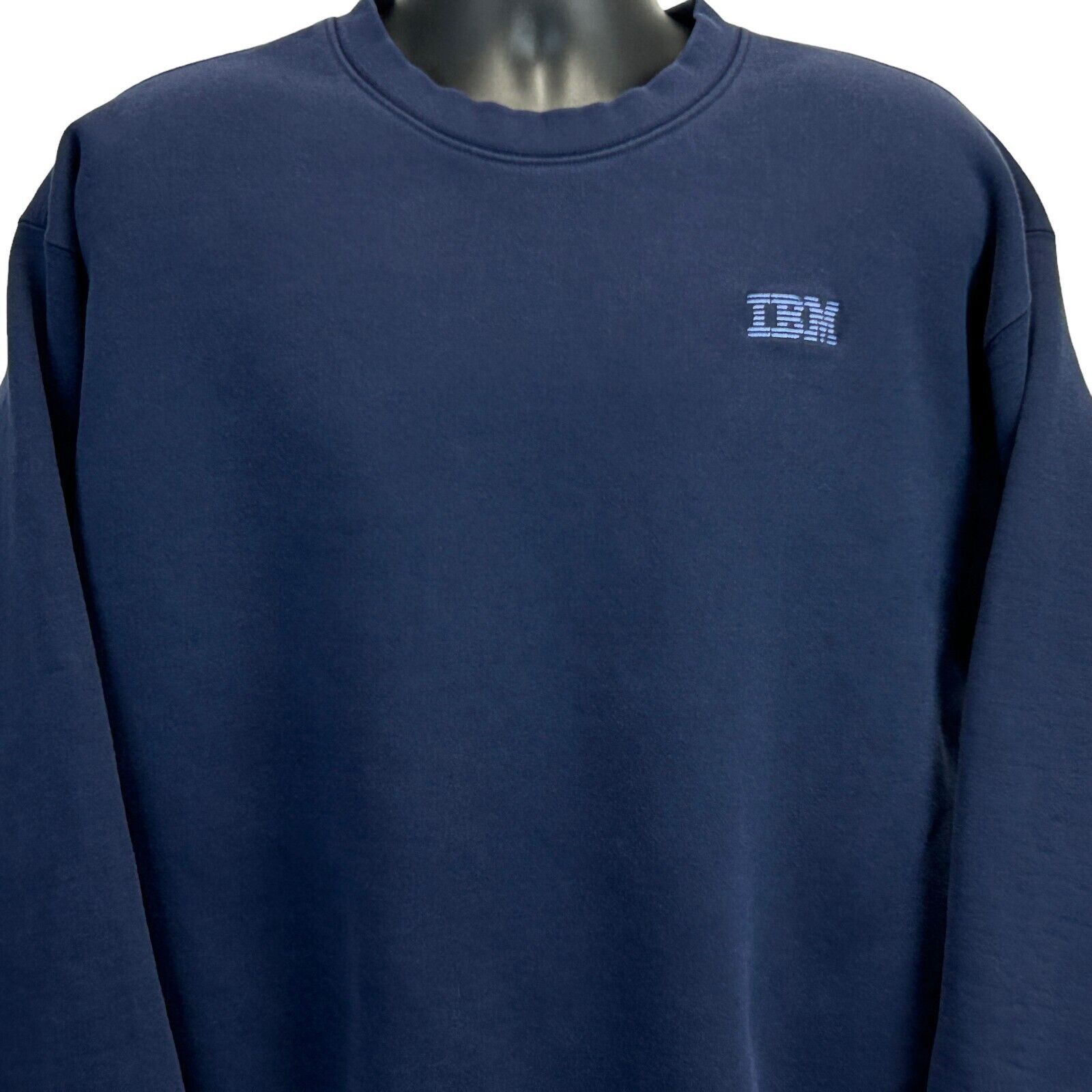 image of Ibm Computers Vintage 90's Sweatshirt 2Xl Blue Lands End Usa, Men's