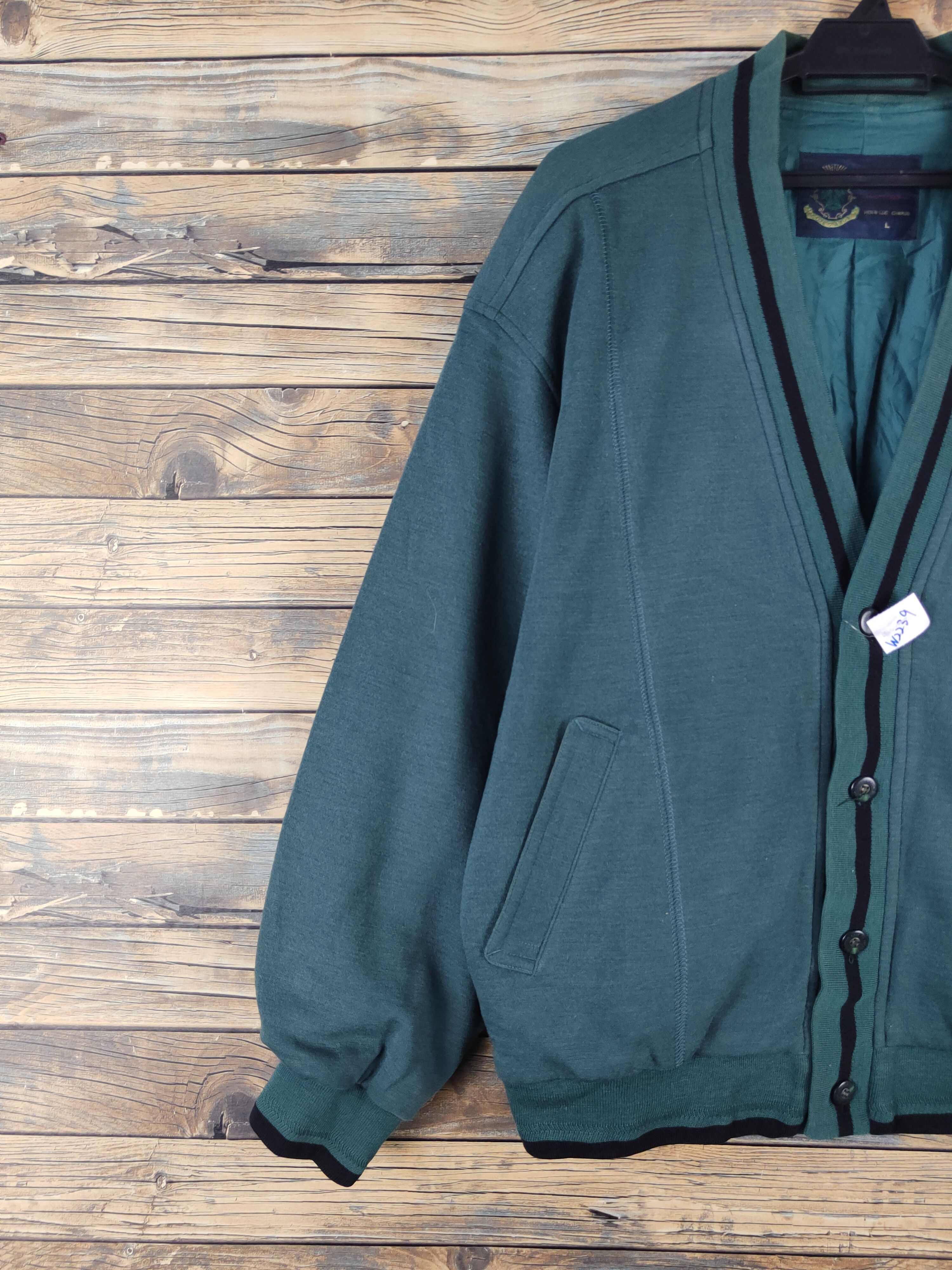 Japanese Brand Cote D'Azur Green Cardigan vintage Japan #W2239 Size US L / EU 52-54 / 3 - 3 Thumbnail