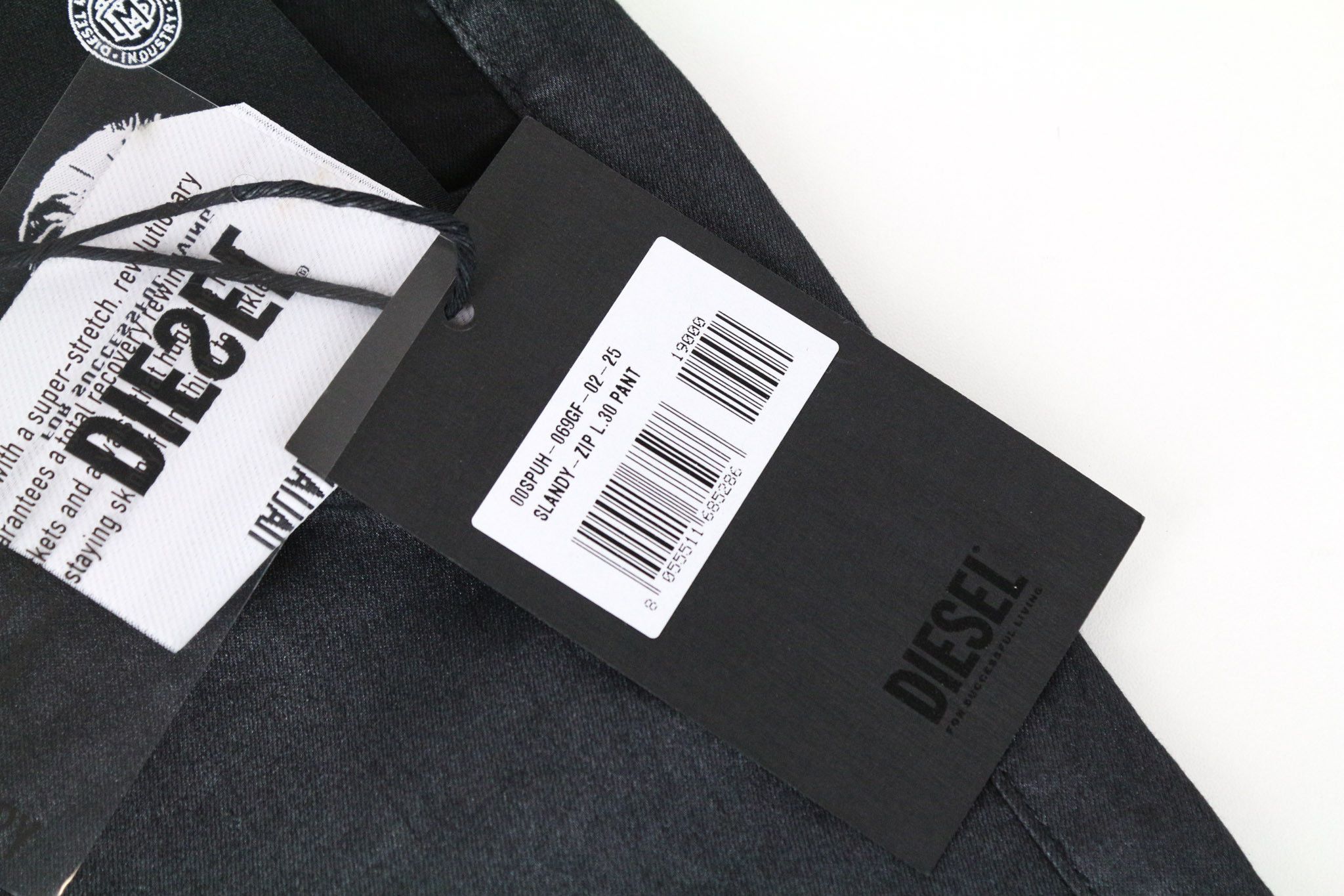 Diesel SLANDY-ZIP 069GF W25/L30 Grey Coated Jeans 71651 Size 25" / US 0 / IT 36 - 5 Thumbnail