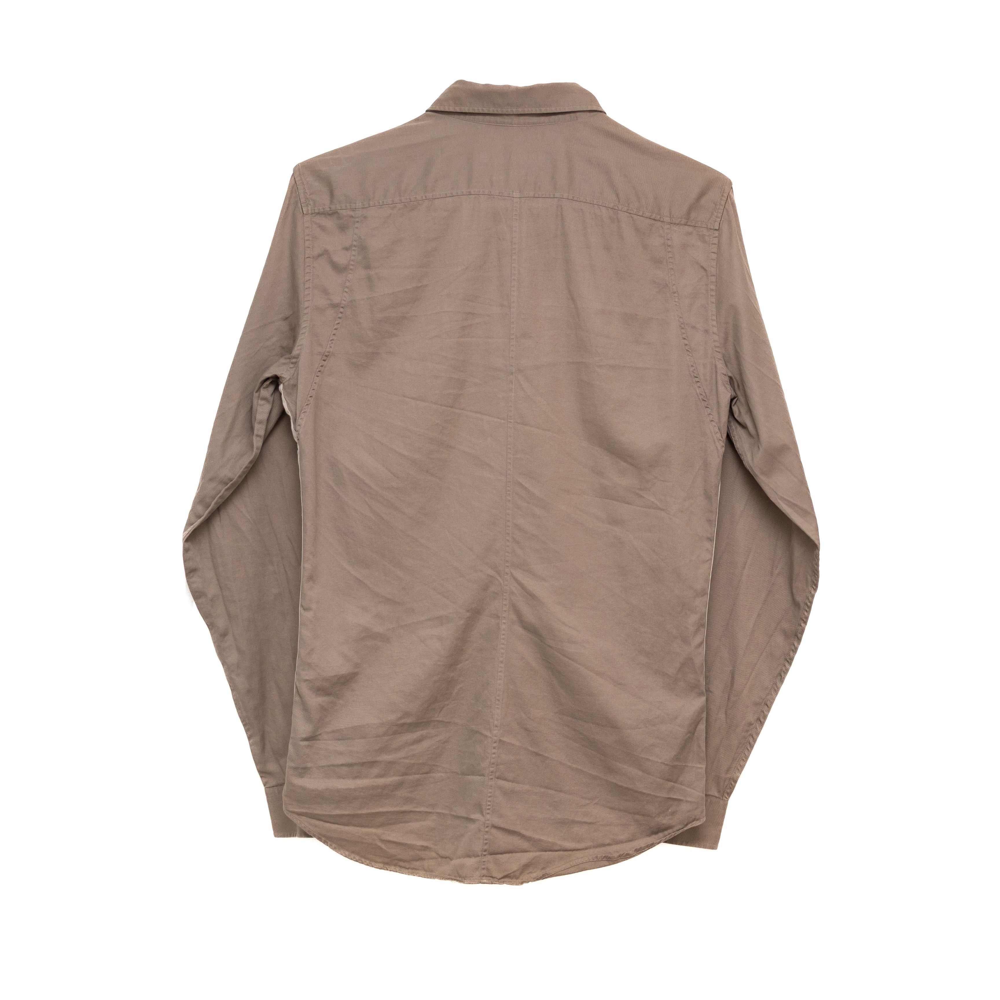 Gucci GUCCI - Men's Dress Shirt - Slim Beige (Tom Ford Era) Size L Size US L / EU 52-54 / 3 - 2 Thumbnail