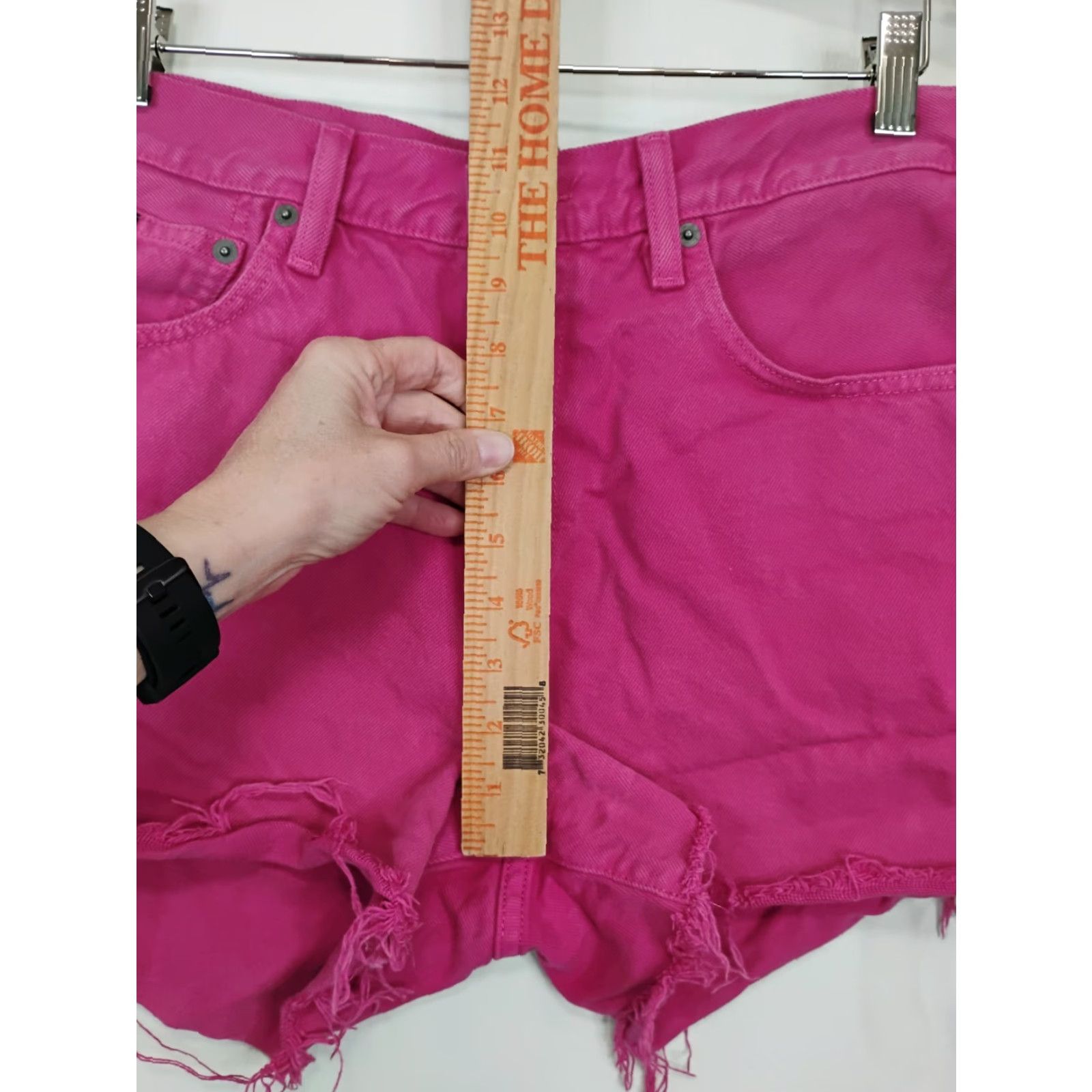 Polo Ralph Lauren VINTAGE Polo Ralph Lauren Crosby Relaxed Shorts 32 Pink Denim Barbie Frayed Raw Hem 5-Pocket Women's Shorts Size 24" / US 00 / IT 34 - 6 Thumbnail