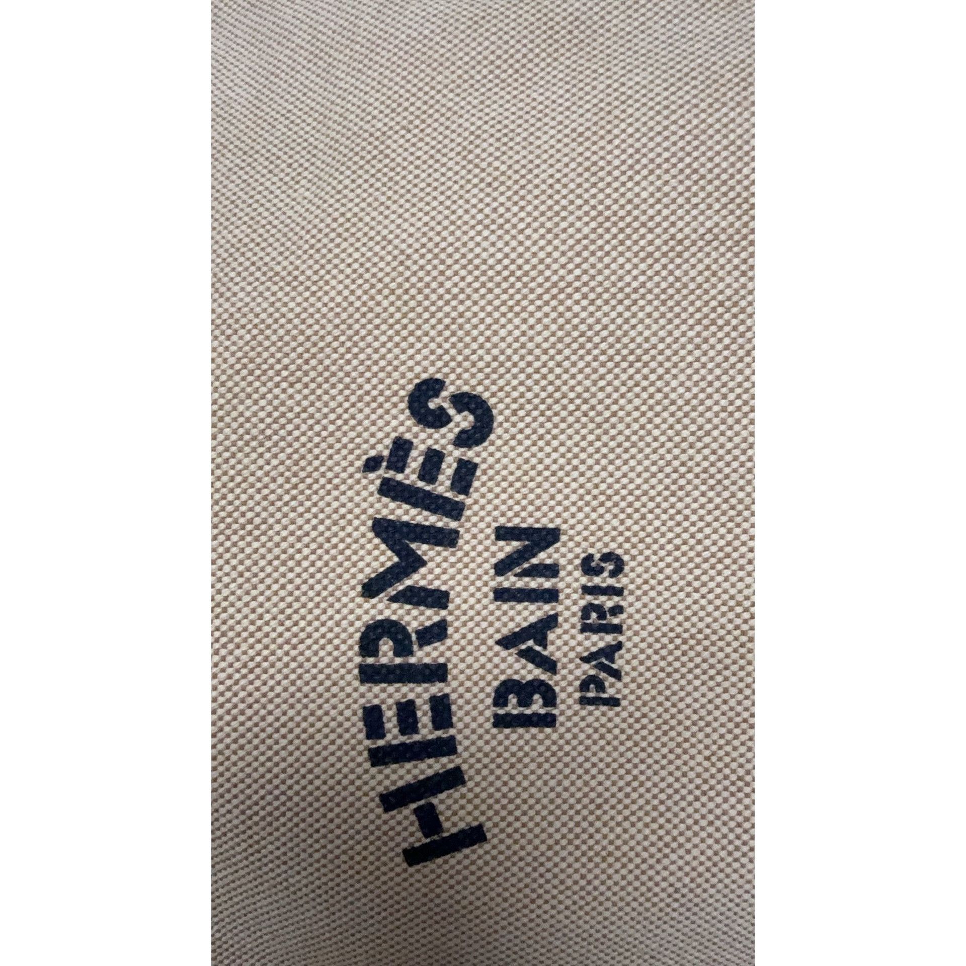 Hermes Hermès Bain Paris Beige Zip Pouch Size ONE SIZE - 11 Thumbnail