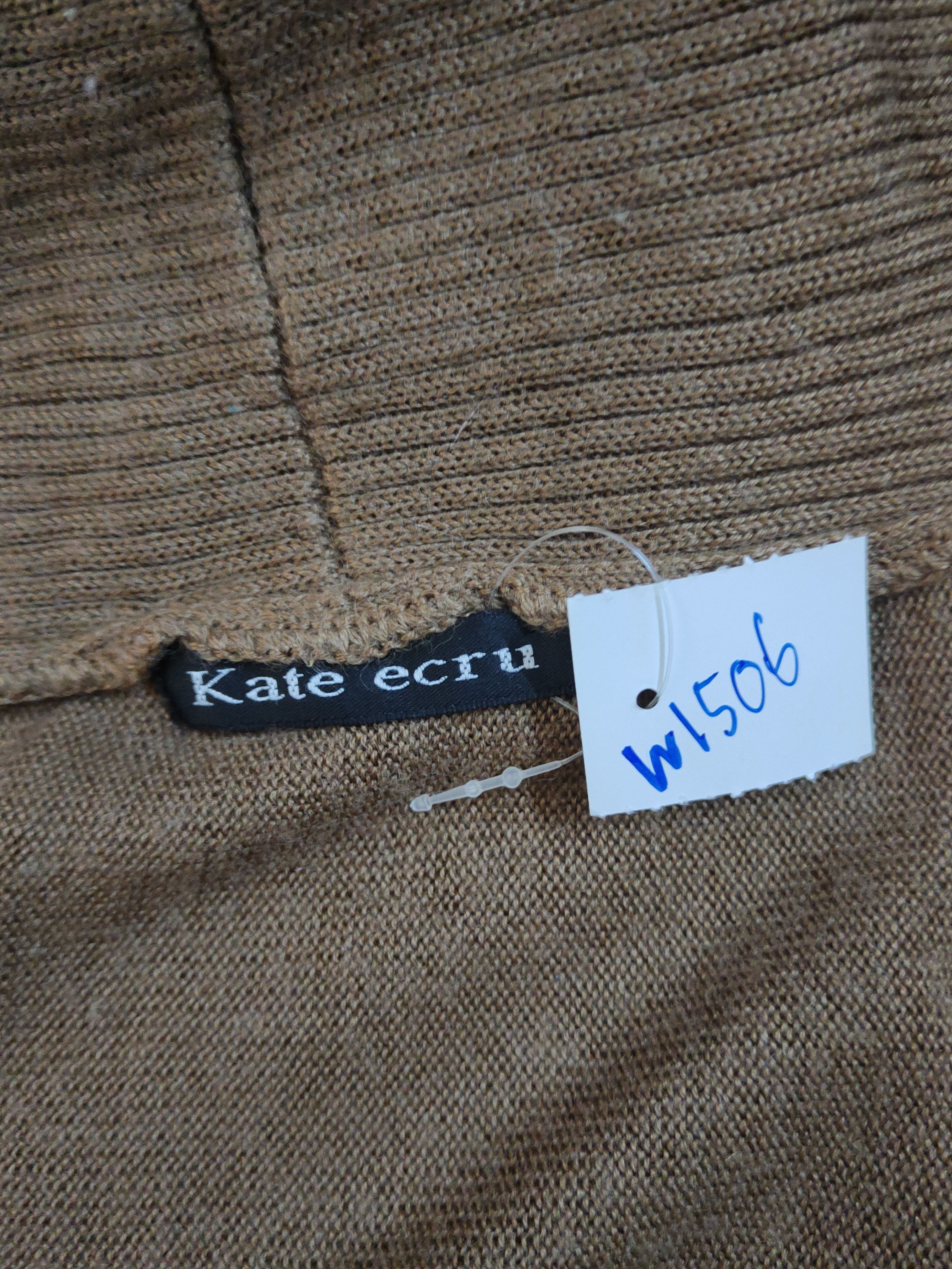Homespun Knitwear × Japanese Brand Kate Ecru Brown Knitwear Cardigan #W1506 Size L / US 10 / IT 46 - 13 Thumbnail