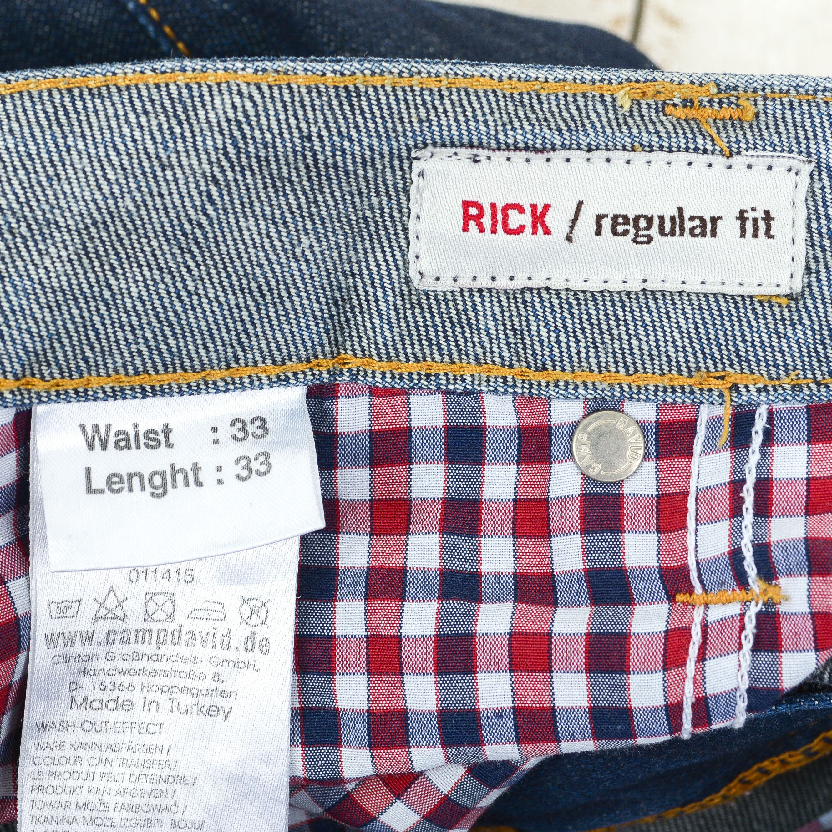 Camp David Rick W33 L33 Regular Straight Jeans Denim Pants Trousers Size US 33 - 5 Thumbnail