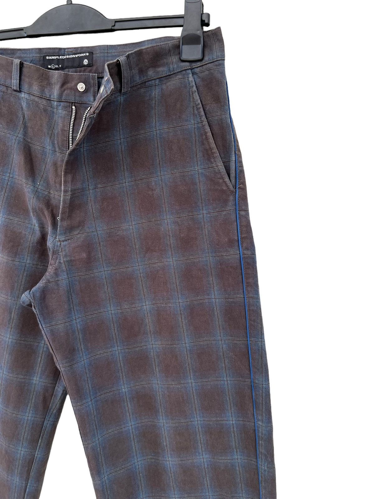 Vintage SAMPLE DESIGN WORKS Japan Shadow Plaid Cargo Trouser Pant Size US 32 / EU 48 - 11 Thumbnail