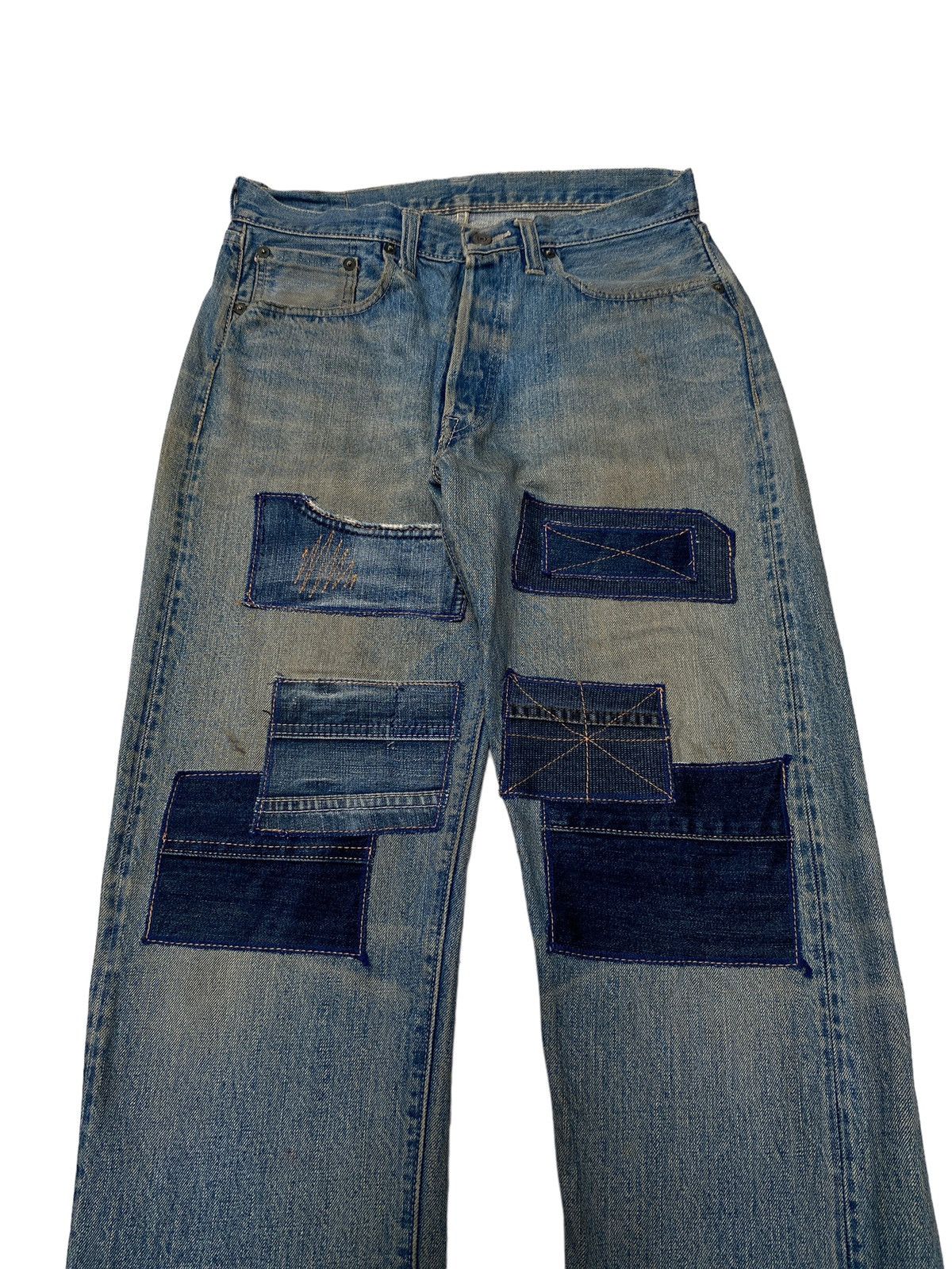 Vintage Vintage Japanese Brand Sugar Cane Pathwork Jeans 1990s Size US 30 / EU 46 - 5 Thumbnail