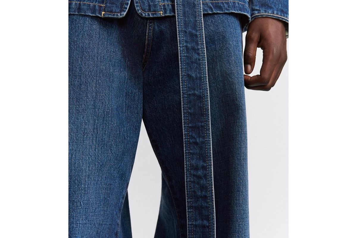 Dior o1bcso1str0326 Coutue Extra-Wide Jeans in Blue Size US 34 / EU 50 - 7 Thumbnail