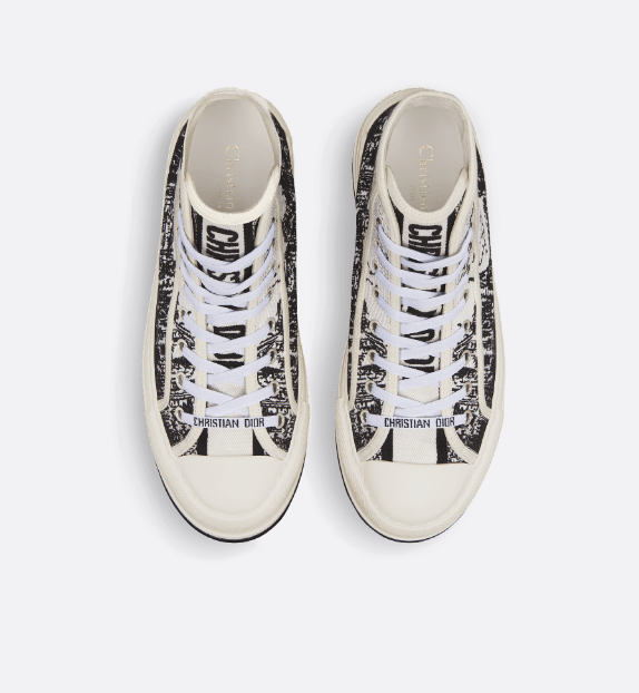 Dior o1w1db10625 High-Top Platform Sneakers in White/Black Size US 10 / IT 40 - 5 Thumbnail