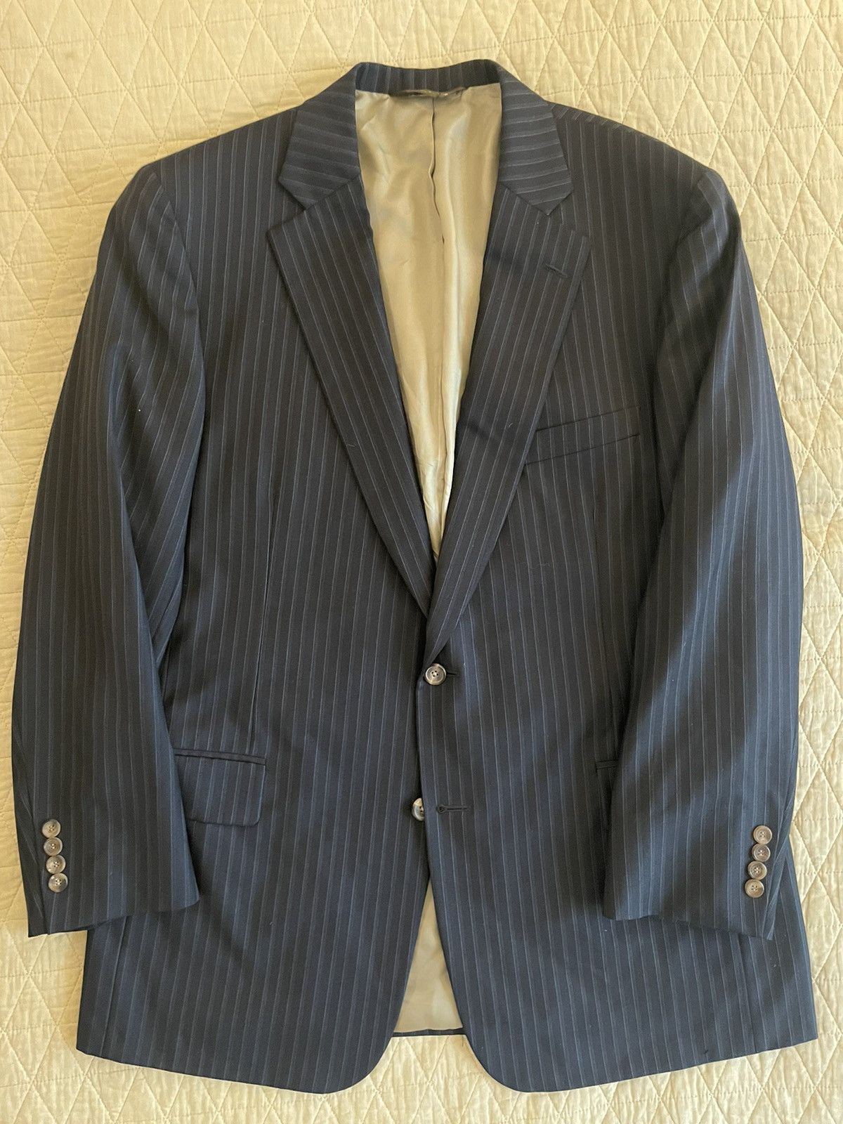 Paul Stuart All Year Weight Super 150's STUART III Suit Size 44L - 2 Thumbnail