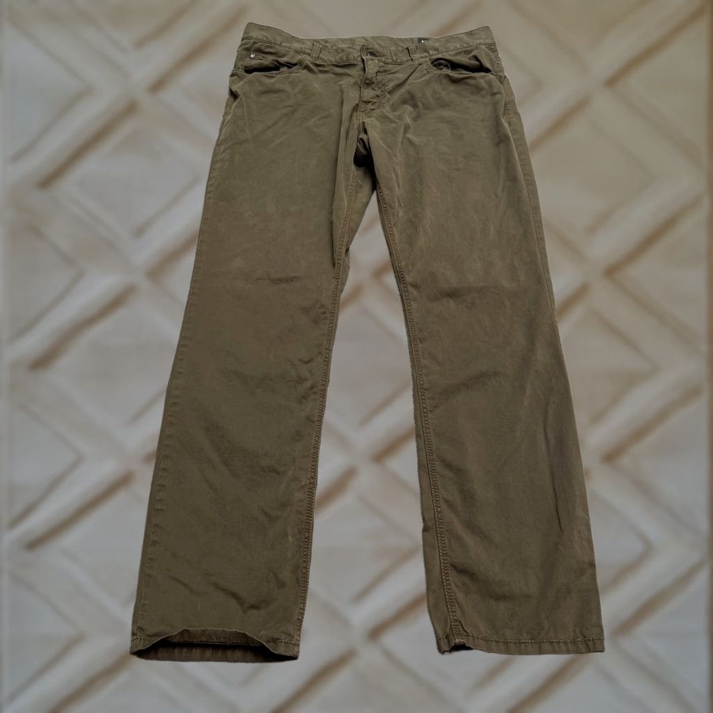 Vintage Linksoul Boardwalker Chino Pants Mens 35R Green Straight Leg 5-Pocket Cotton Size US 35 - 1 Thumbnail