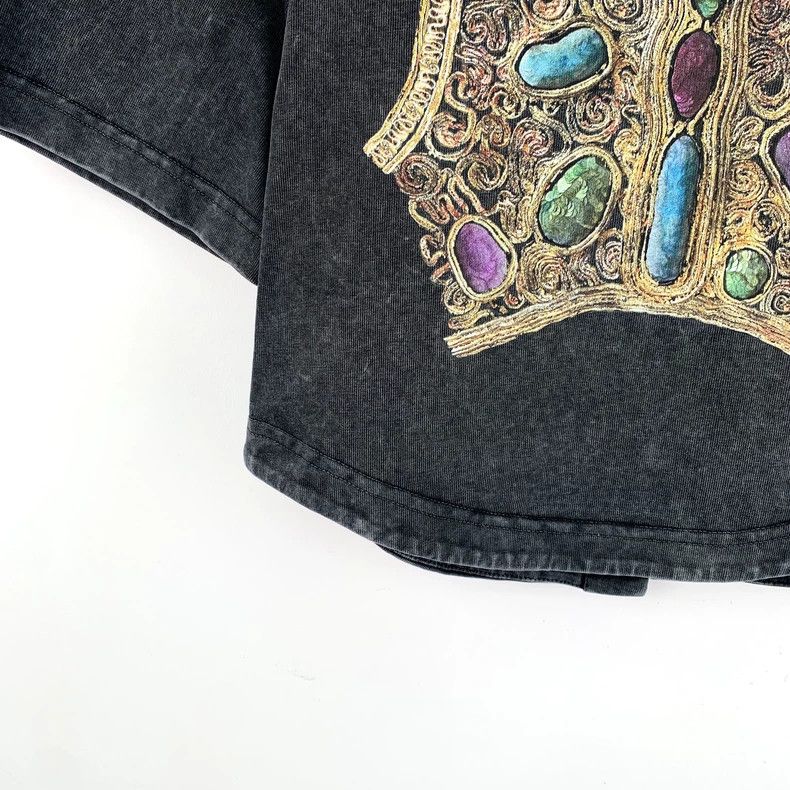 Louis Vuitton Louis Vuitton Black-and-grey jewel-print worn-in cotton cr Size XXS / US 00 / IT 34 - 5 Thumbnail