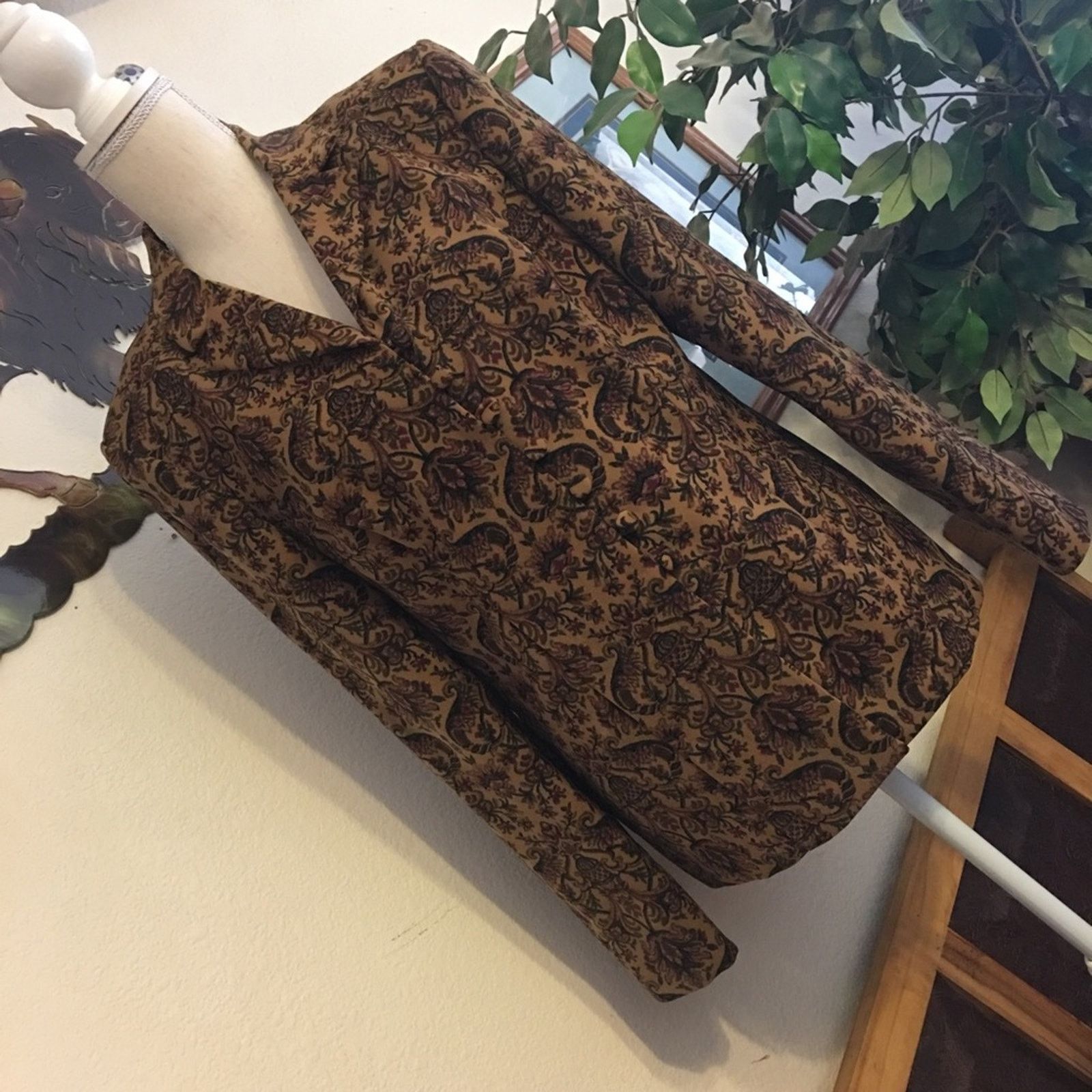 Other T and Company brown paisley jacket NWOT 10 Size L / US 10 / IT 46 - 2 Thumbnail