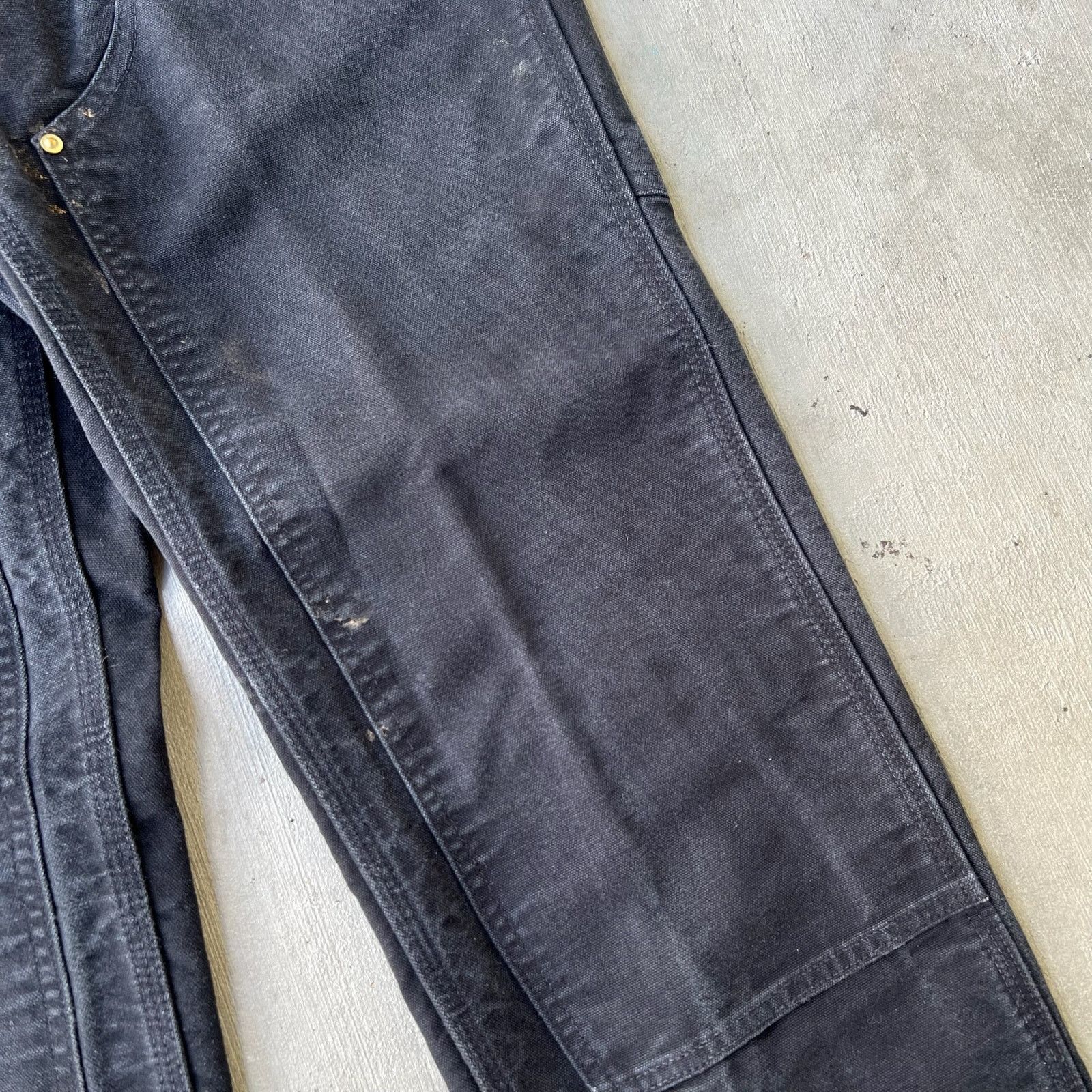 Carhartt × Vintage Carhartt black double knee work wear carpenter pants Size US 29 - 7 Thumbnail