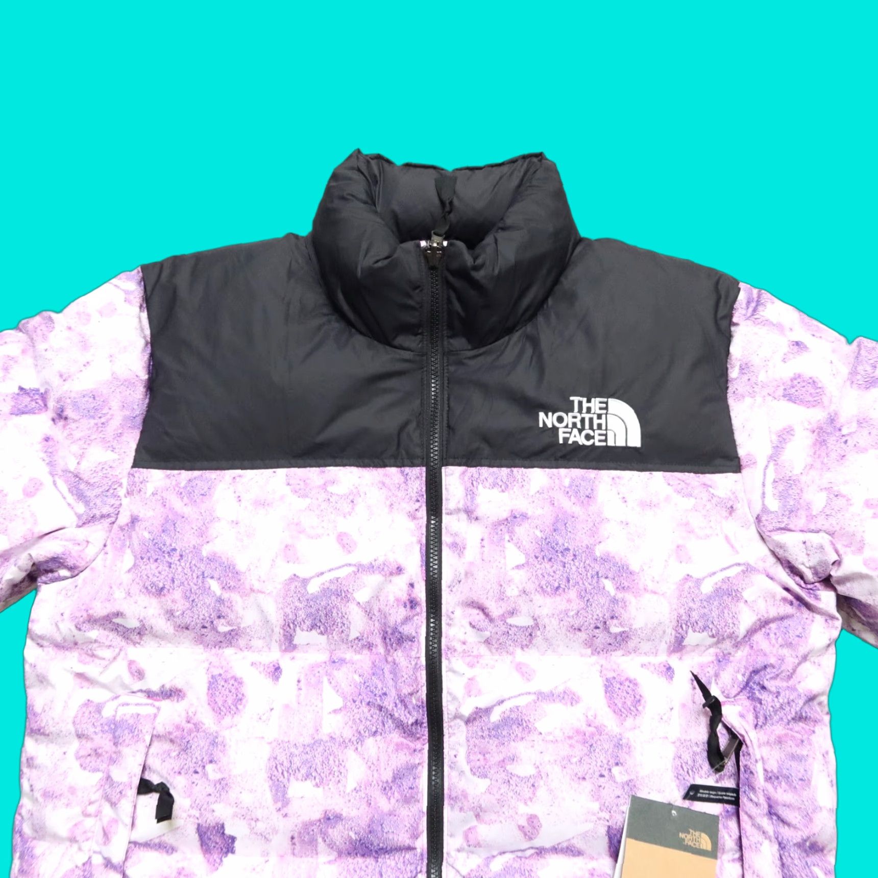 The North Face Nike North Face 1996 Nuptse Print Quilted Down Jacket Womens XL Purple Size XL / US 12-14 / IT 48-50 - 1 Thumbnail