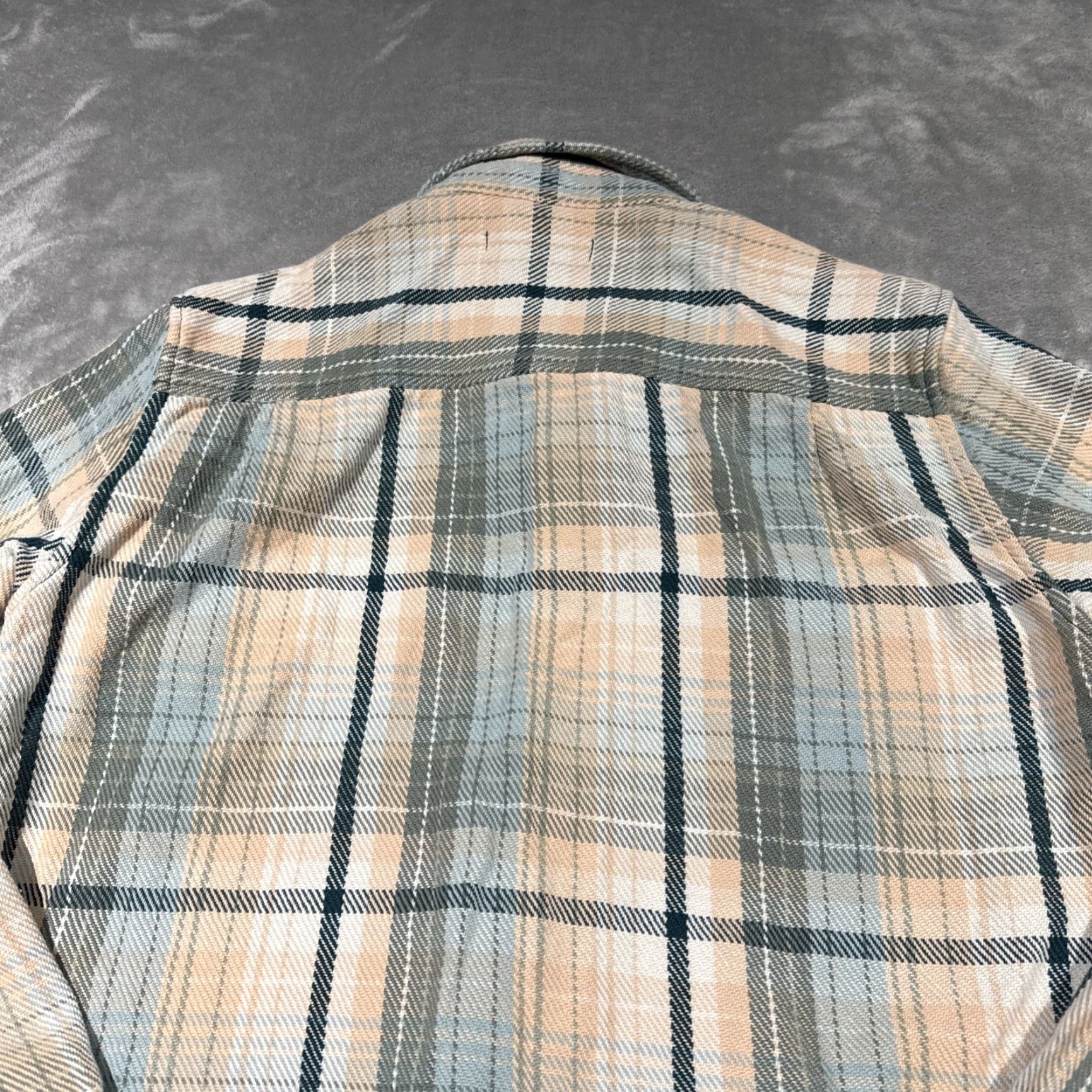Outerknown Outerknown Shirt Mens Large Button-Up Plaid Blanket Organic Cotton Multicolor Blue Pink White Long Sleeve Pocketed Size US L / EU 52-54 / 3 - 7 Thumbnail