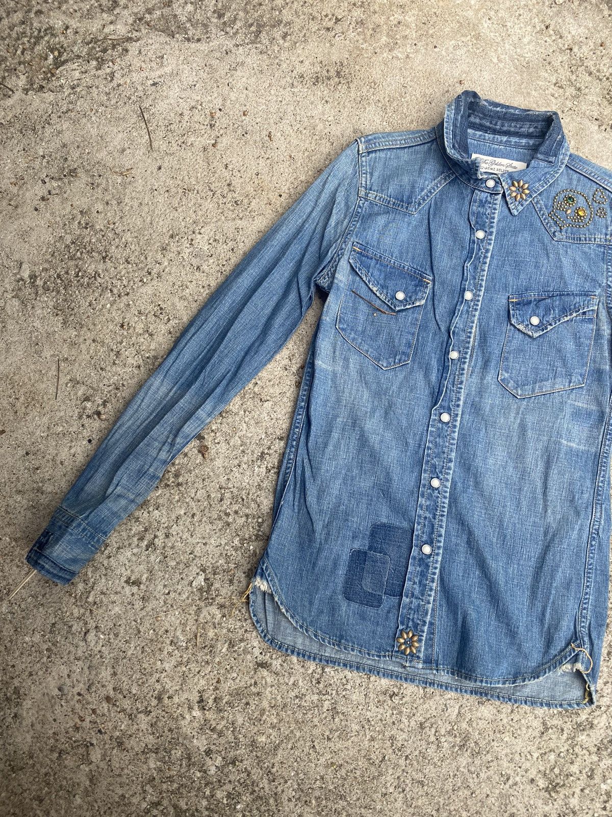 Remi Relief × Vintage Vintage Remi Relief Japan Pearl Snap Button Denim Shirt Size S / US 4 / IT 40 - 4 Thumbnail