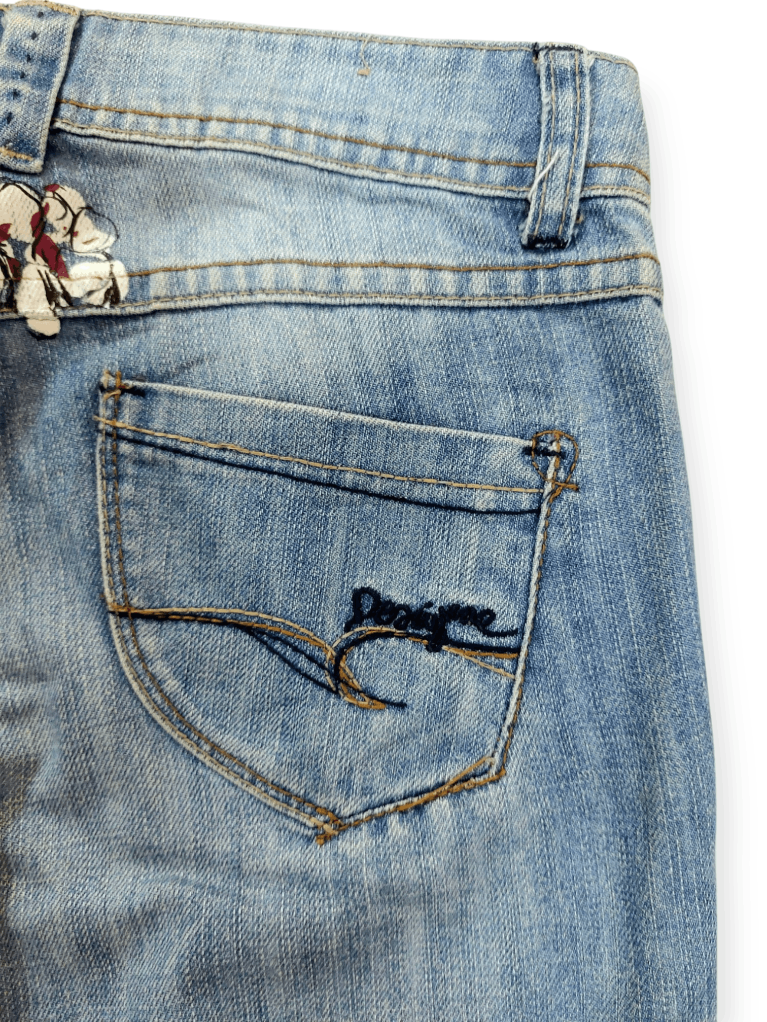 Desigual Desigual Florish Flower Art Denim Size 26" / US 2 / IT 38 - 11 Thumbnail