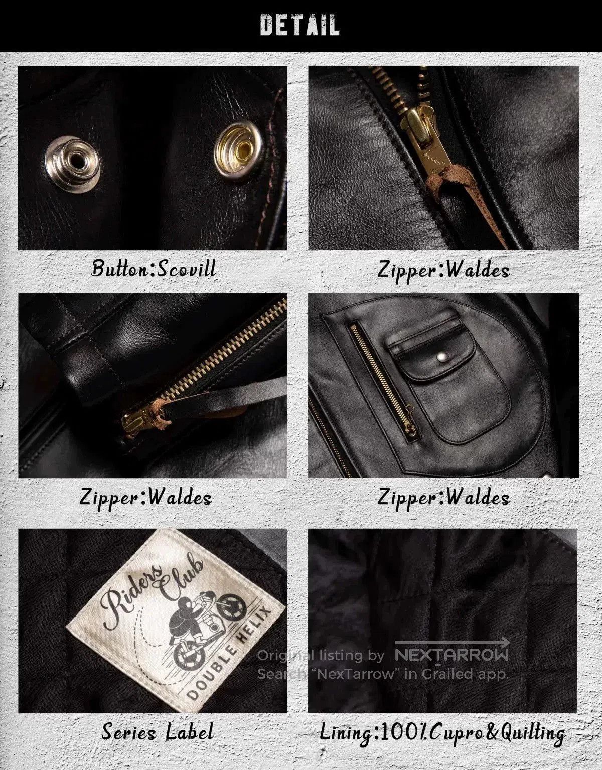 DOUBLE HELIX Double Helix J24 Polish Horse Leather Jacket. Size US XS / EU 42 / 0 - 2 Thumbnail
