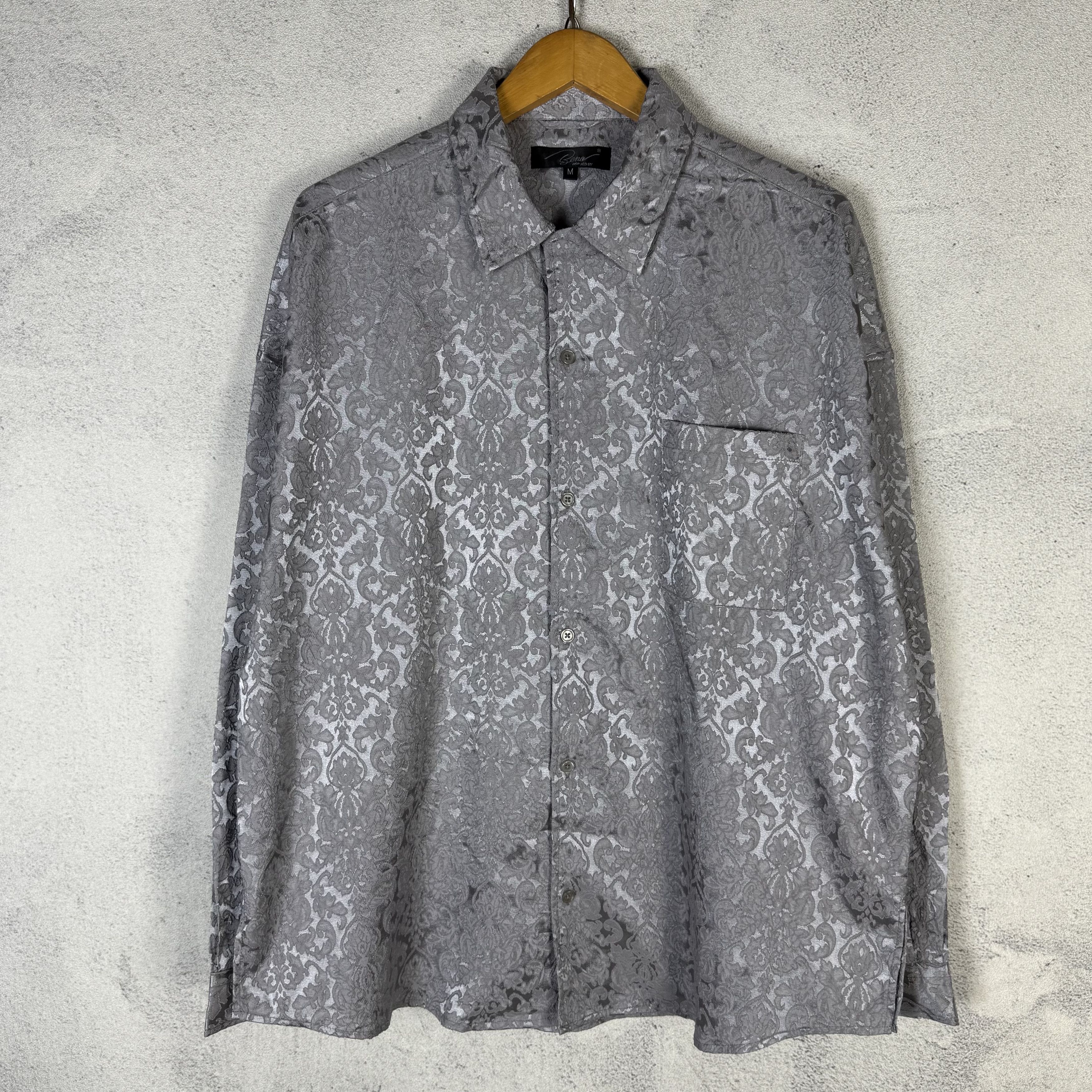 Japanese Brand BENO Brocade Baroque Floral Jacquard Oversized Shirt Size US M / EU 48-50 / 2 - 6 Thumbnail