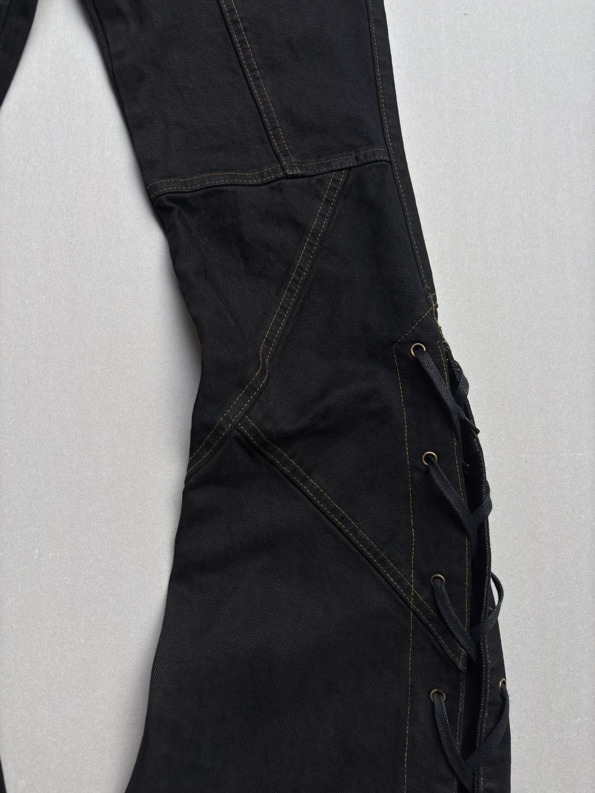 Japanese Brand Estacot lace up flare jeans Size US 27 - 5 Thumbnail