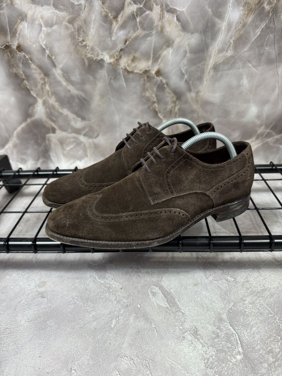 Loake Rockingham Suede Brogue Shoes