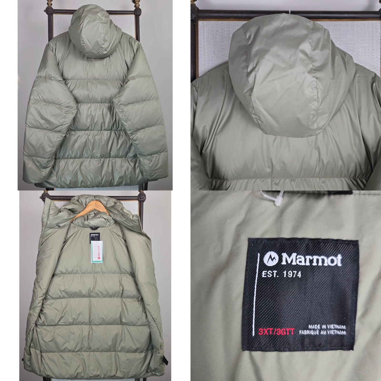 Marmot MARMOT 700 Down Full Zip Hooded Jacket Green 3XT 3XL Tall Mens Winter Coat Winter Gear Size US XXL / EU 58 / 5 - 8 Thumbnail