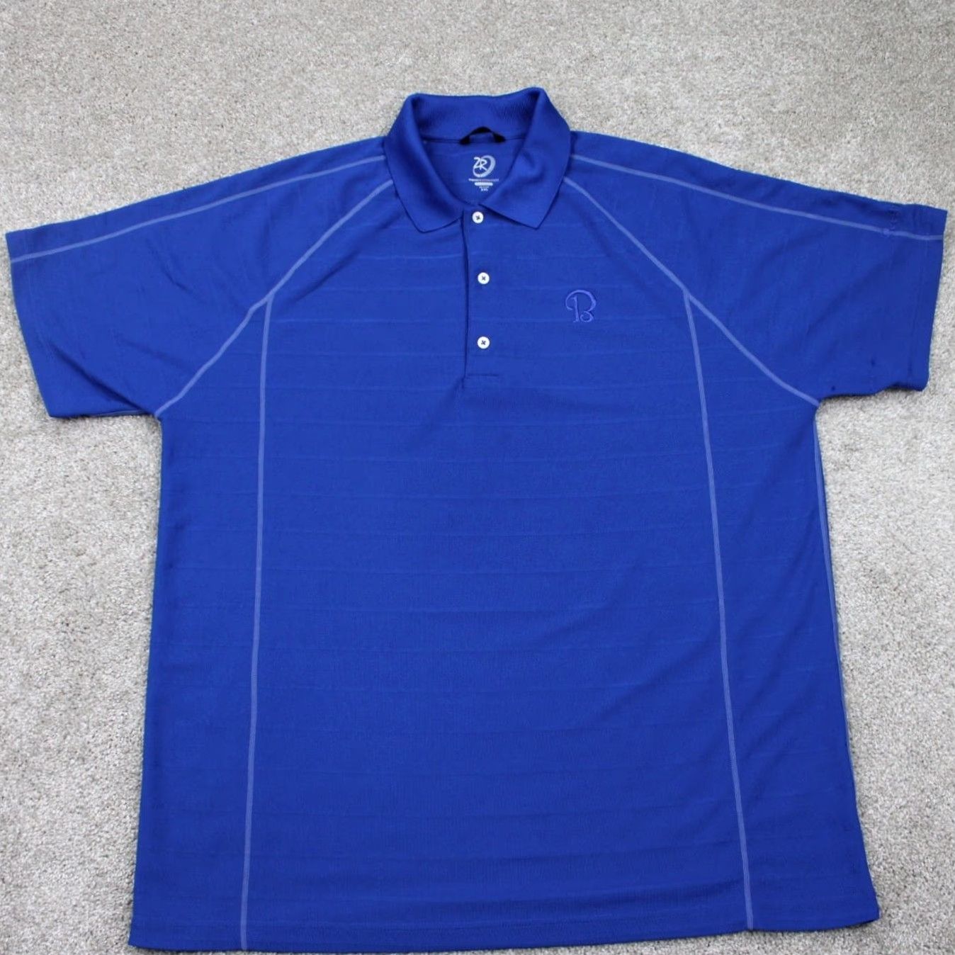 Vintage Zero Restriction Polo Shirt Mens 2XL Blue 100% Polyester Short Sleeve Golf Polo Shirt Polo Mens 2XL Blue Golf Performance Sports Shirt Size US XXL / EU 58 / 5 - 2 Thumbnail