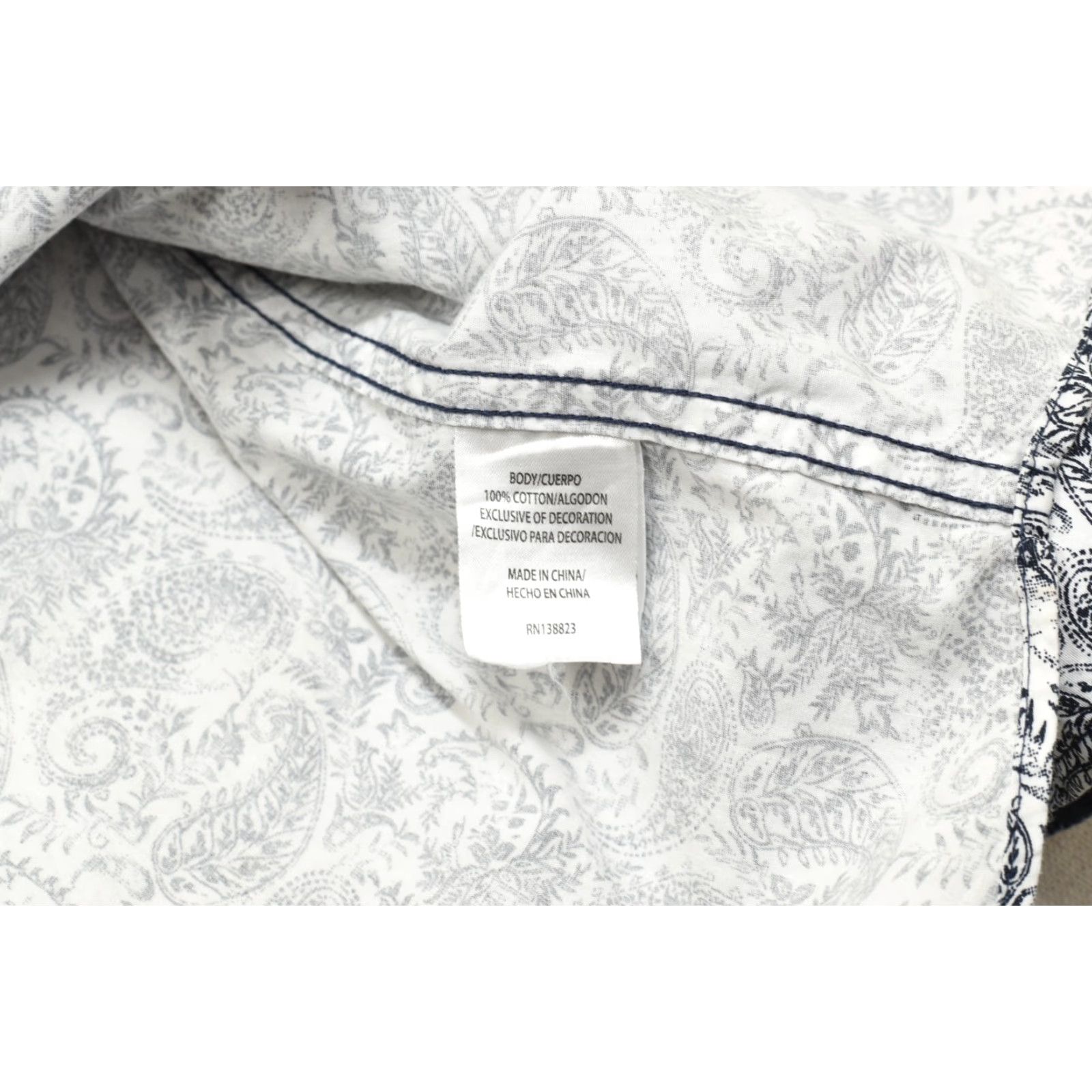 Vintage Moonshine Spirit by Brad Paisley Men XL White Blue Western Snap Button Shirt Size US XL / EU 56 / 4 - 6 Thumbnail