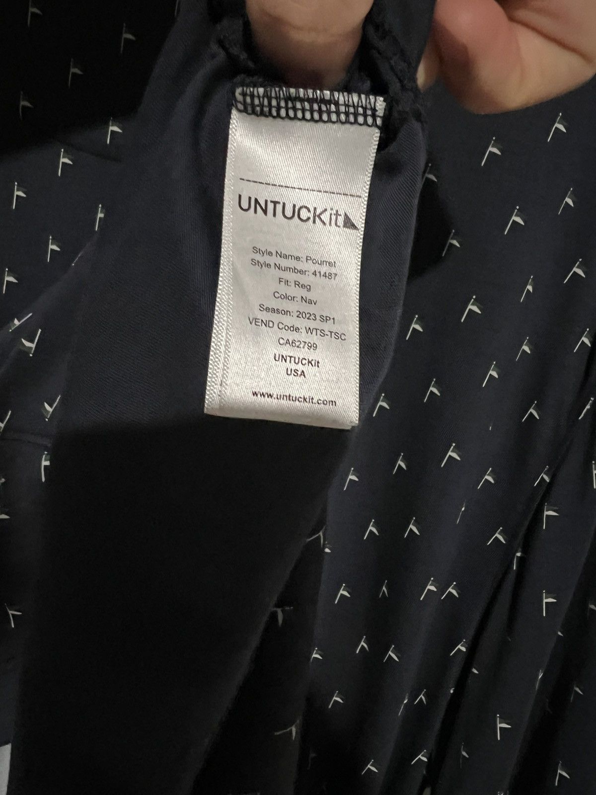 UNTUCKit UNTUCKit Pourret Short Sleeve Polo Men's 3XL Pima Cotton Size US XXL / EU 58 / 5 - 7 Thumbnail