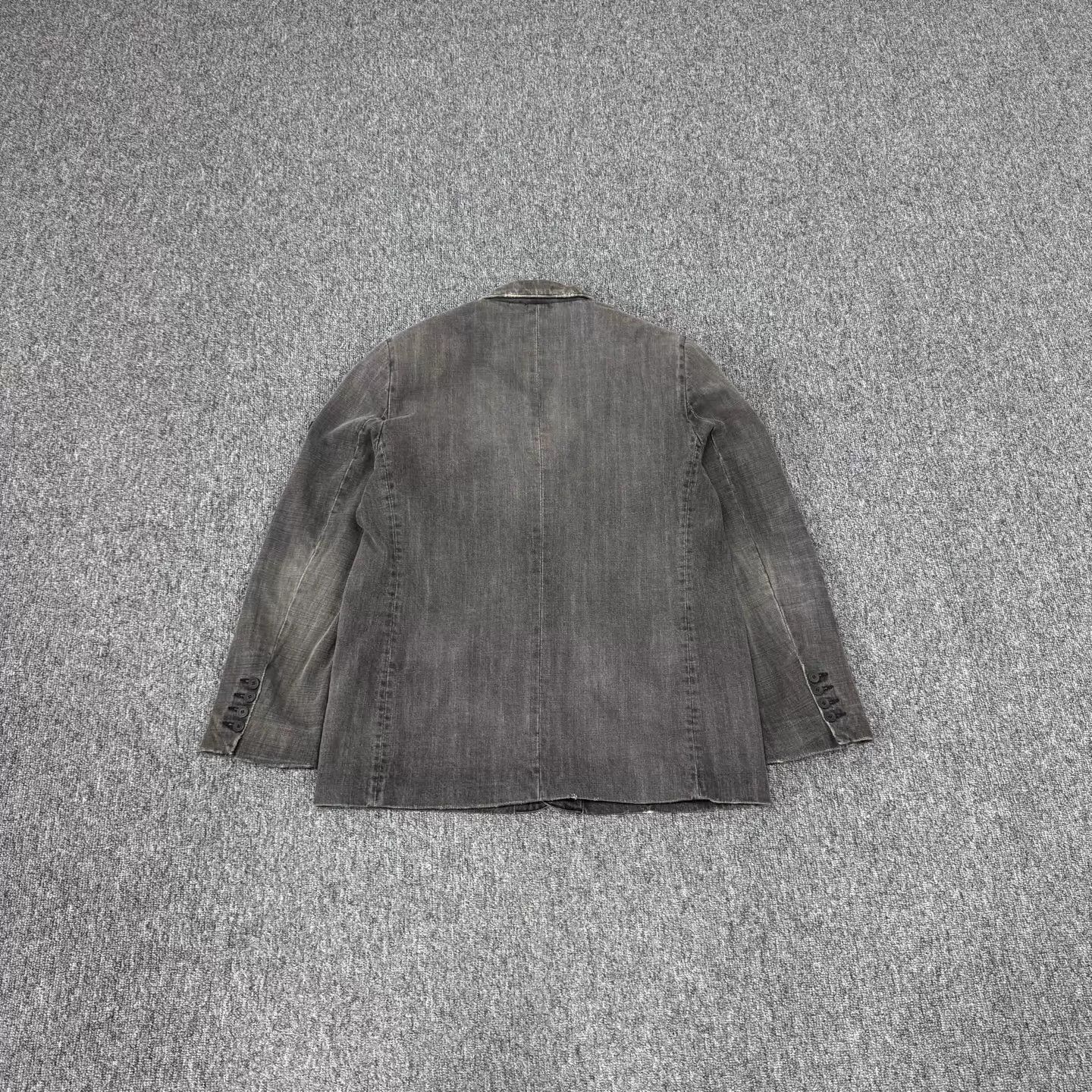 Balenciaga Balenciaga Denim Blazer Oversized Sleeve Logo Wash Gray 42 New Size M / US 6-8 / IT 42-44 - 2 Thumbnail