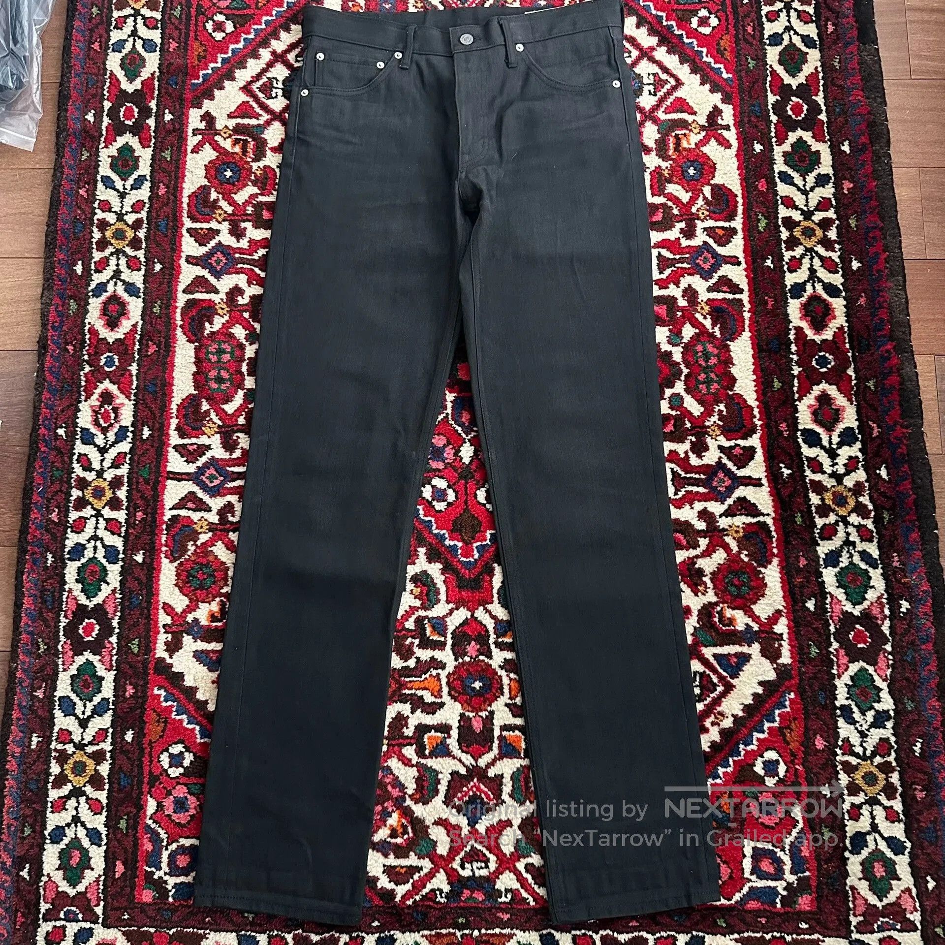 Visvim visvim black denim pants with snake skin texture. Size US 32 / EU 48 - 1 Thumbnail