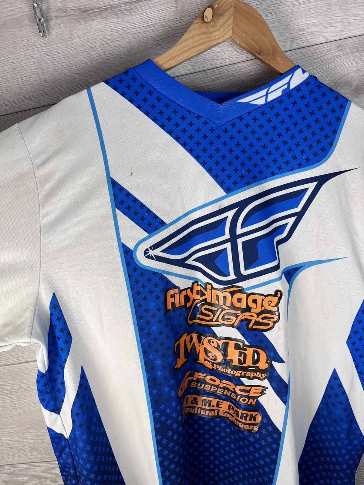 Other Racer motorcycle racing Moto T-shirt jersey size L Parky #46 Size US L / EU 52-54 / 3 - 5 Thumbnail