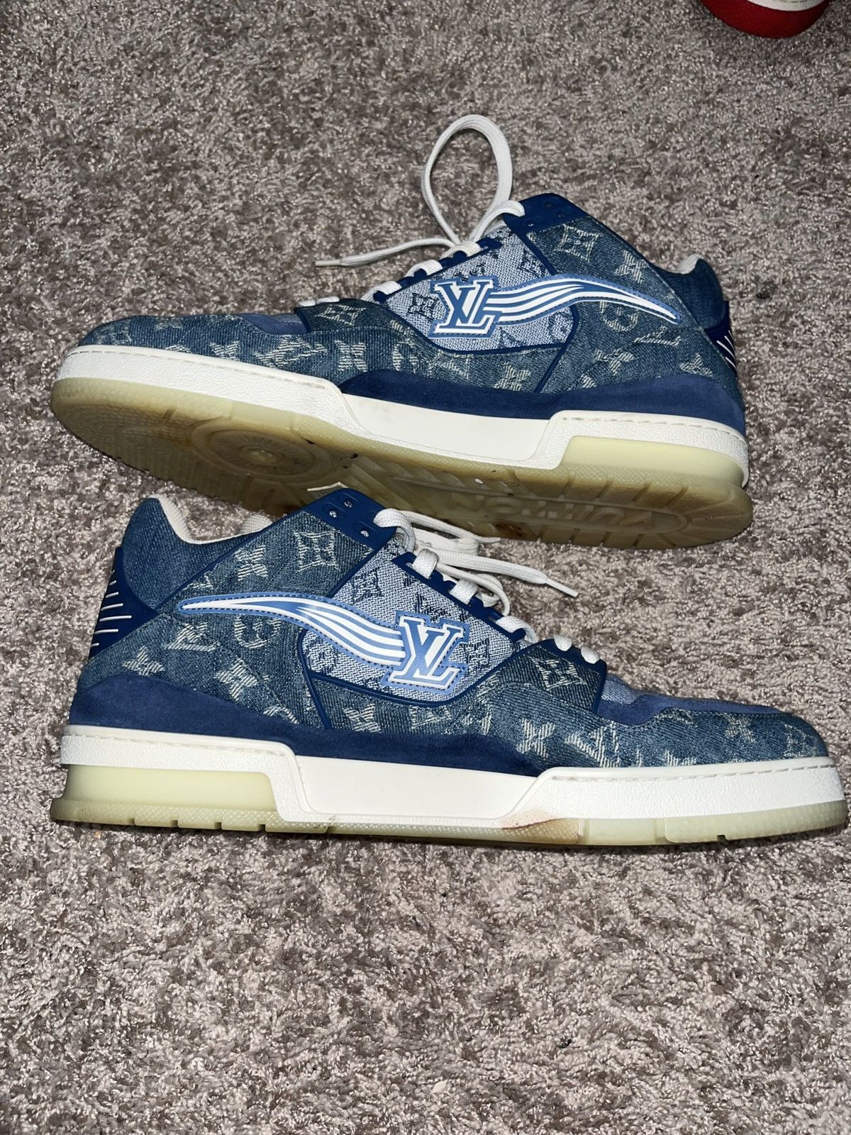 Louis Vuitton Louis Vuitton Trainer Denim Blue Size US 13 / EU 46 - 5 Thumbnail