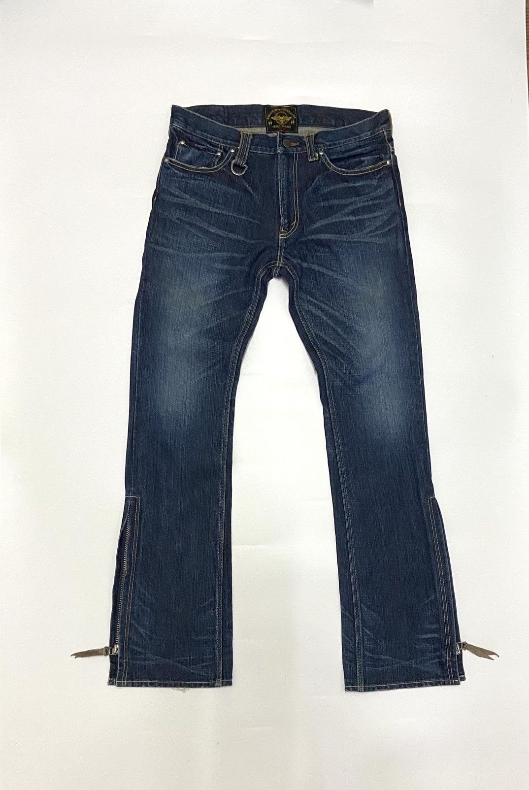 Japanese Brand SKULL FLIGHT SS BOOTCUT JEANS Size US 33 - 2 Thumbnail