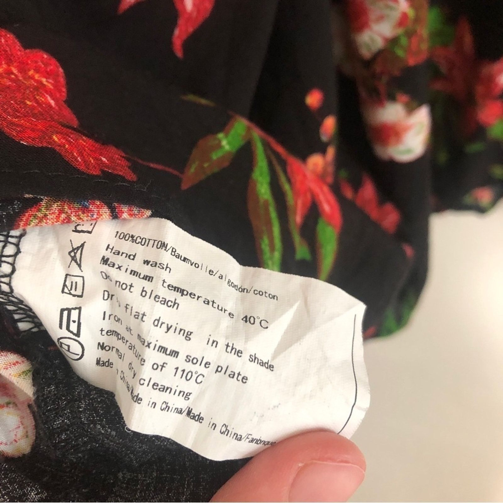 Other Se'Miu Black Floral Tier Bell Sleeves Round Neck Mini Dress Size M / US 6-8 / IT 42-44 - 7 Thumbnail