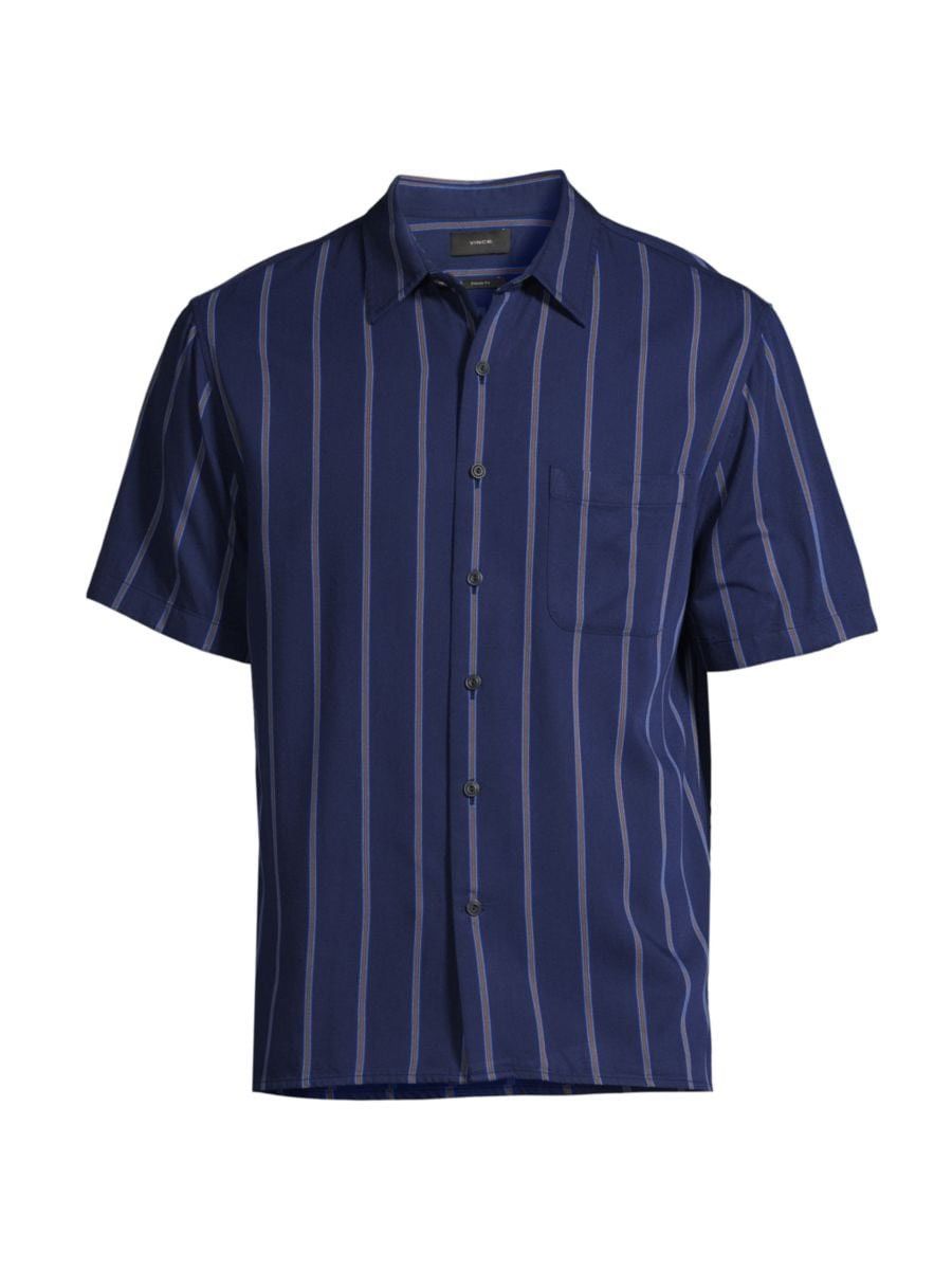 Vince Vince Pacifica Stripe Short Sleeve Shirt Size US M / EU 48-50 / 2 - 4 Thumbnail