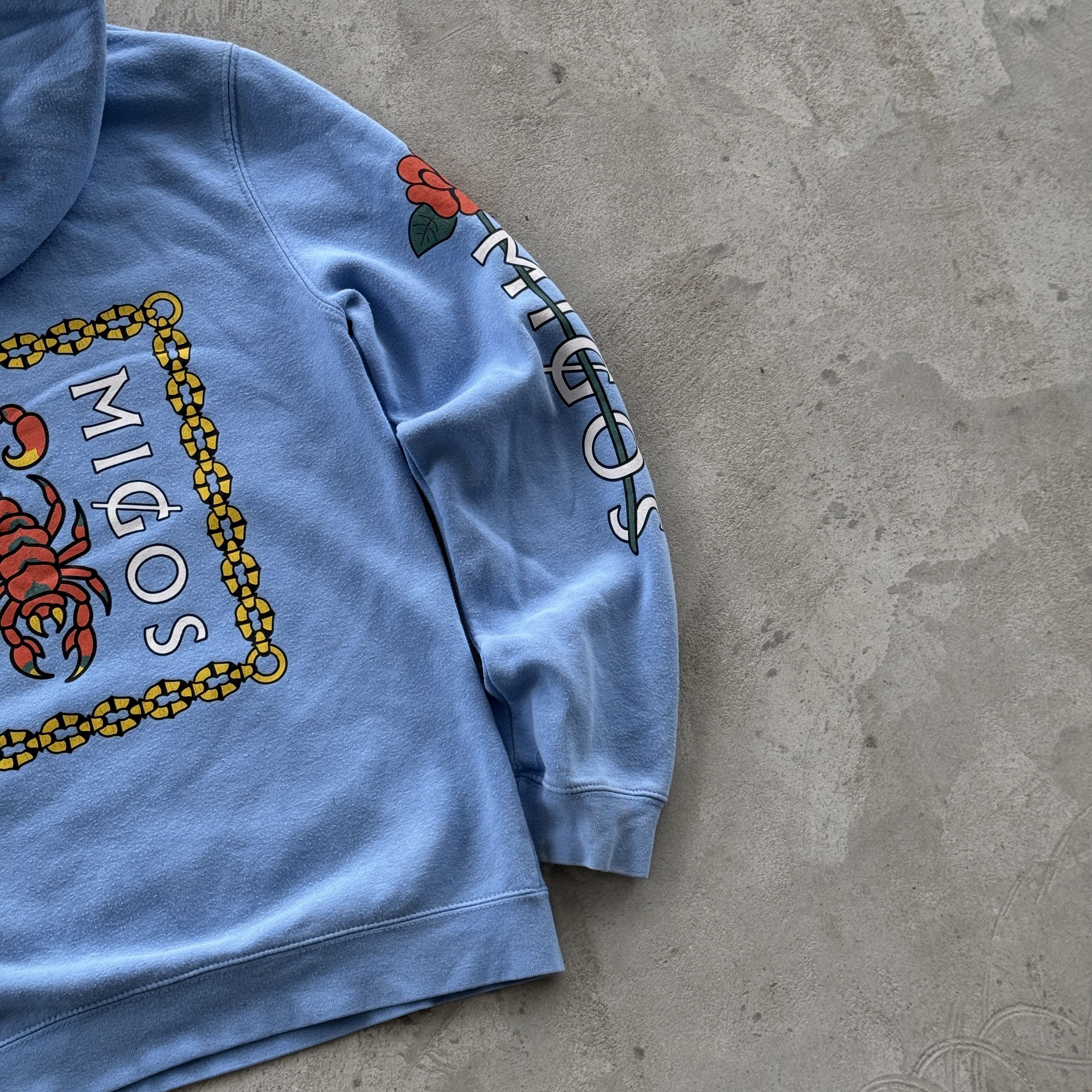 Migos Migos Rap Tour Merchandise Blue Hoodie Scorpion Rose Graphic Size US S / EU 44-46 / 1 - 3 Thumbnail