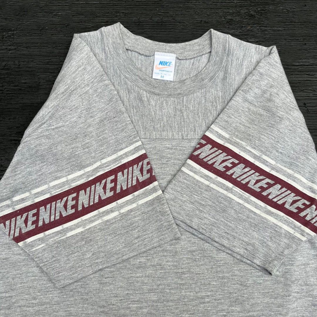 Nike × Vintage Nike 1980 80s Vintage OG Rare UK Made Spellout T-Shirt Size US M / EU 48-50 / 2 - 2 Thumbnail
