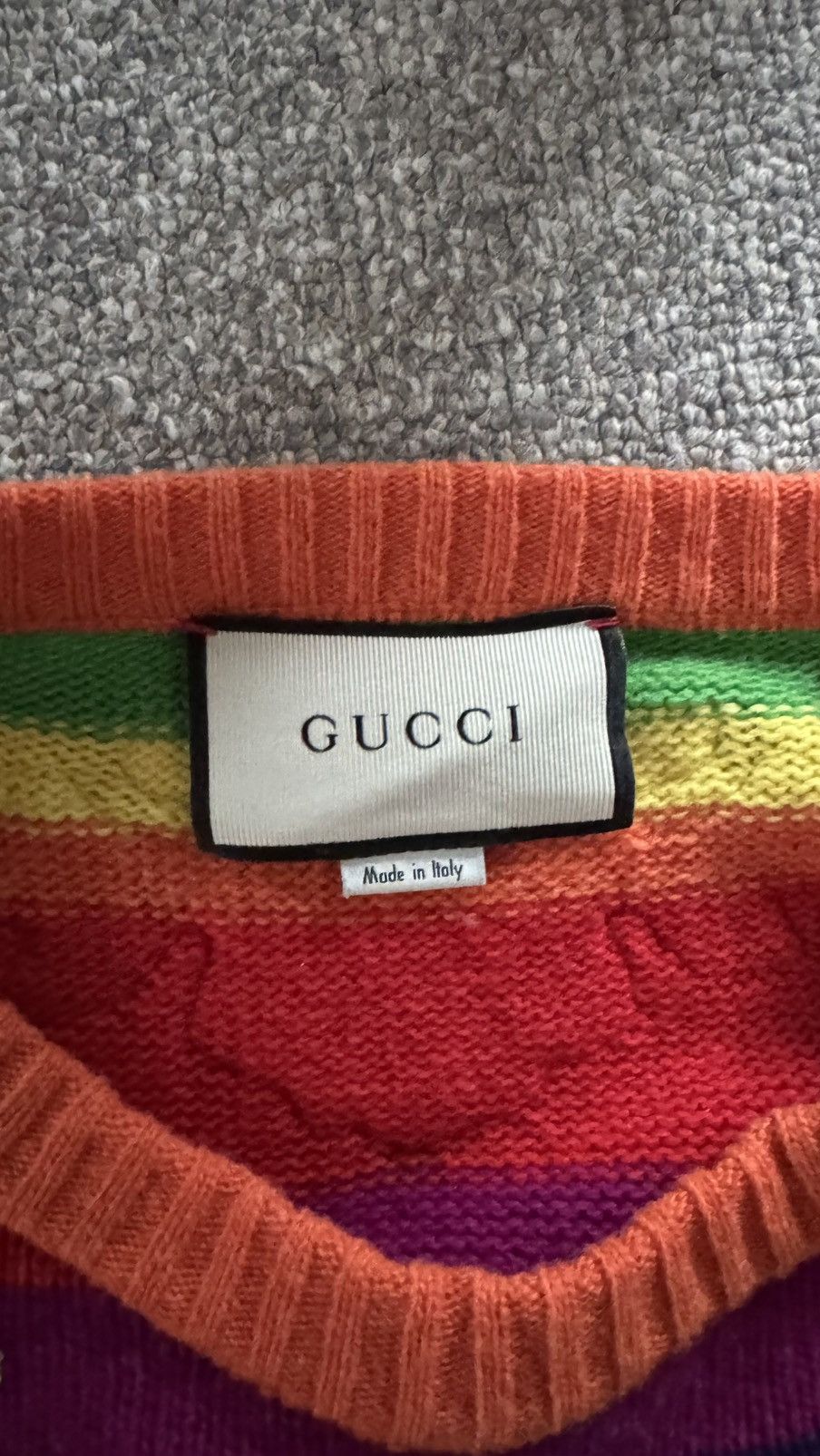 Gucci Gucci Angry Cat rainbow sweater Size US XXL / EU 58 / 5 - 2 Thumbnail