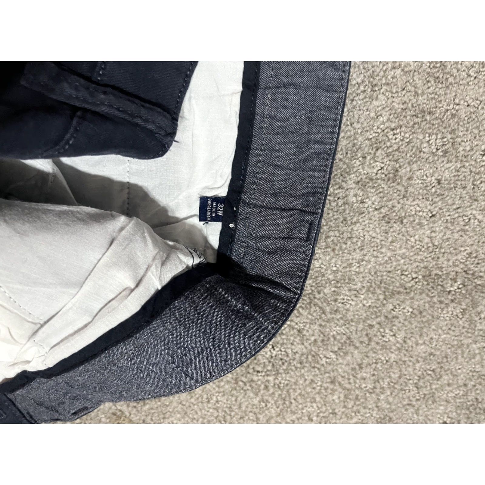Nautica Nautica Chino Shorts Men Classic Fit Blue Cotton 32W 32 Inseam 8" Casual Belt Loops Vintage? No Size US 32 / EU 48 - 4 Thumbnail