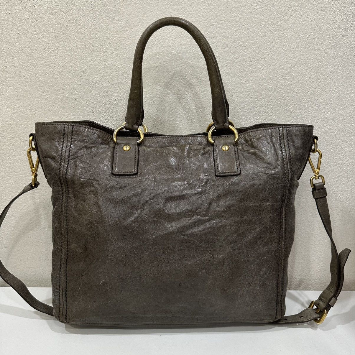 Prada PRADA LUCIDA VITELLO SHINE LETAHER TWO WAY TOTE BAG Size ONE SIZE - 3 Thumbnail