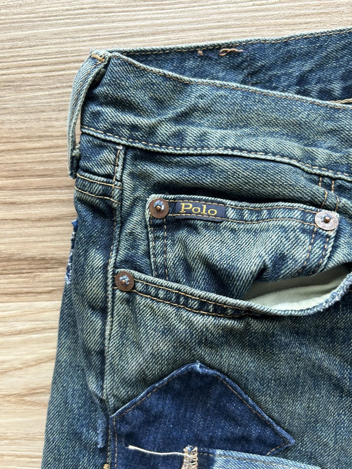 Polo Ralph Lauren Polo Ralph Lauren Patchwork Denim Pants Jeans Blue Size US 30 / EU 46 - 3 Thumbnail