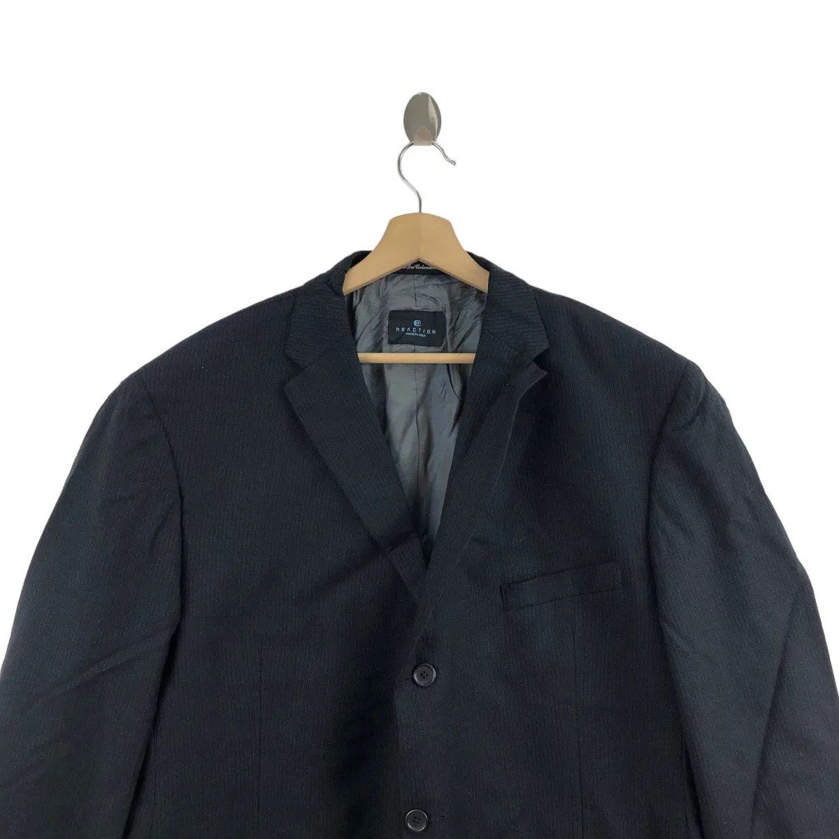Kenneth Cole Vtg KENNETH COLE REACTION Collection Black Blazer Sport Coat Size 44R - 2 Thumbnail