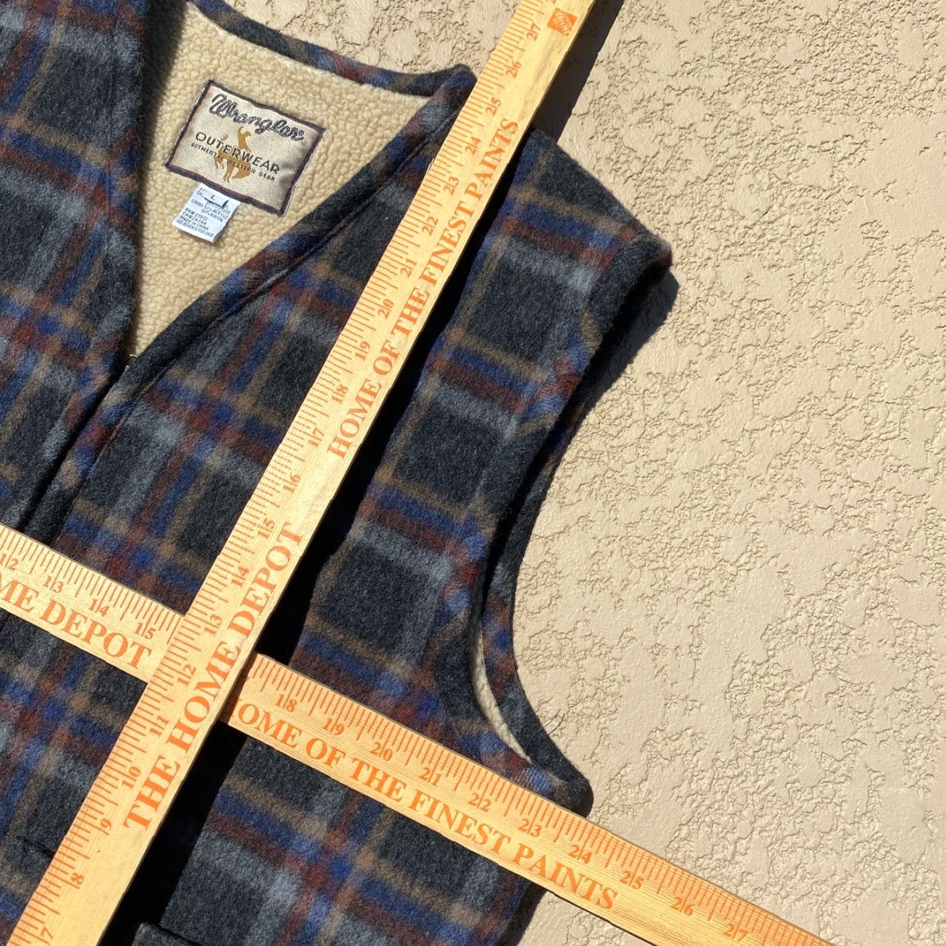 Wrangler VINTAGE Wrangler Wool Vest Sherpa Lined Western Cowboy Sz L Wool Vest Denim Blue Sherpa Lined Men Vest Wrangler No Fault Western Theme Mens Size US L / EU 52-54 / 3 - 4 Thumbnail
