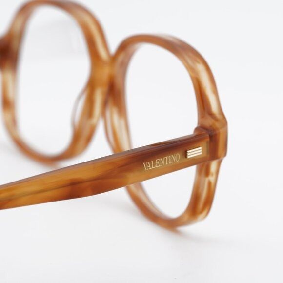 Valentino Valentino VLX-177D Eyeglasses Havana/Gold 59mm Square Frame Size ONE SIZE - 5 Thumbnail