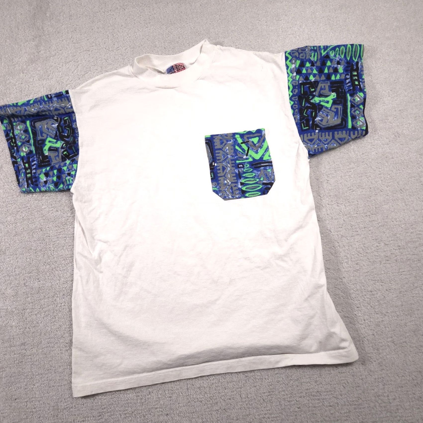 Vintage VINTAGE Touch Match Shirt Mens One Size Tribal Pocket Made USA 90s White Size US M / EU 48-50 / 2 - 2 Thumbnail