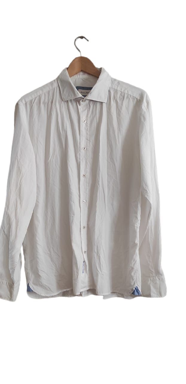 Massimo Dutti MASSIMO DUTTI Mens White Shirt Regular Fit Cotton Excellent Size US XXL / EU 58 / 5 - 2 Thumbnail