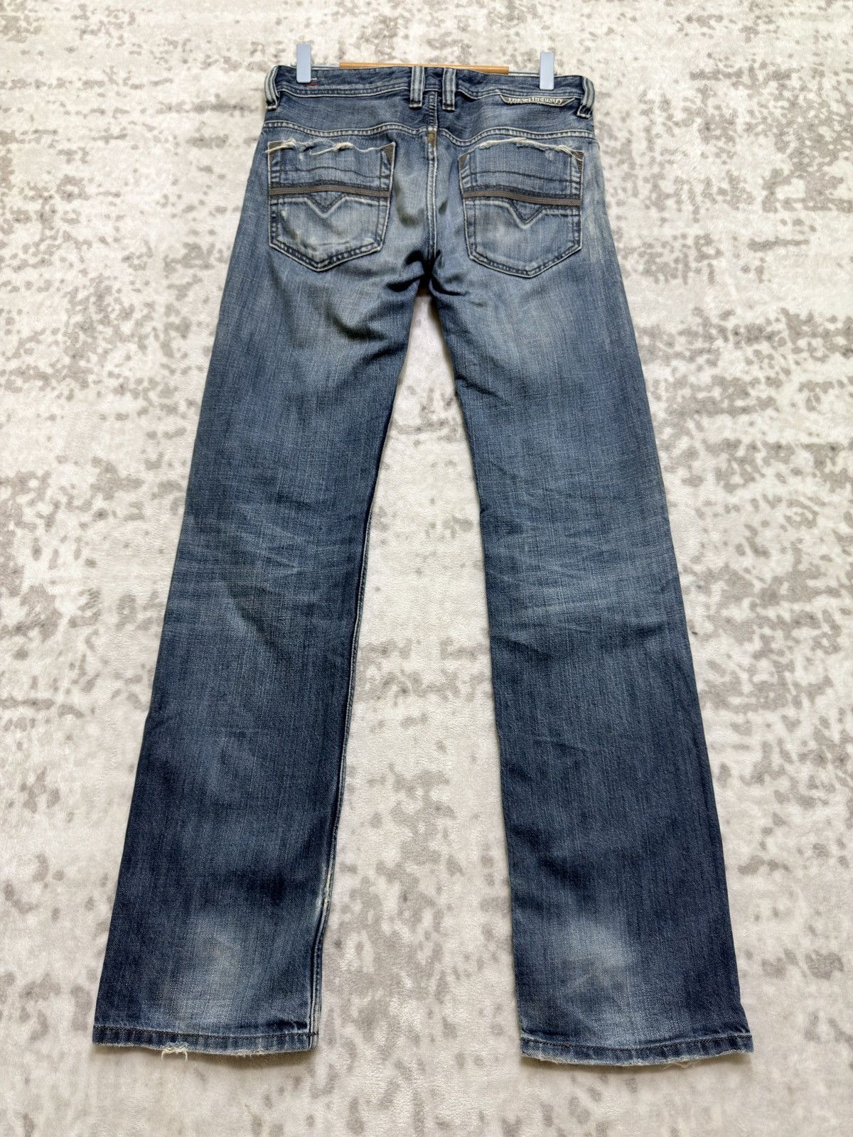Diesel Diesel Safado Straight Fit Distressed Whiskered Denim Jeans Size US 29 - 1 Thumbnail