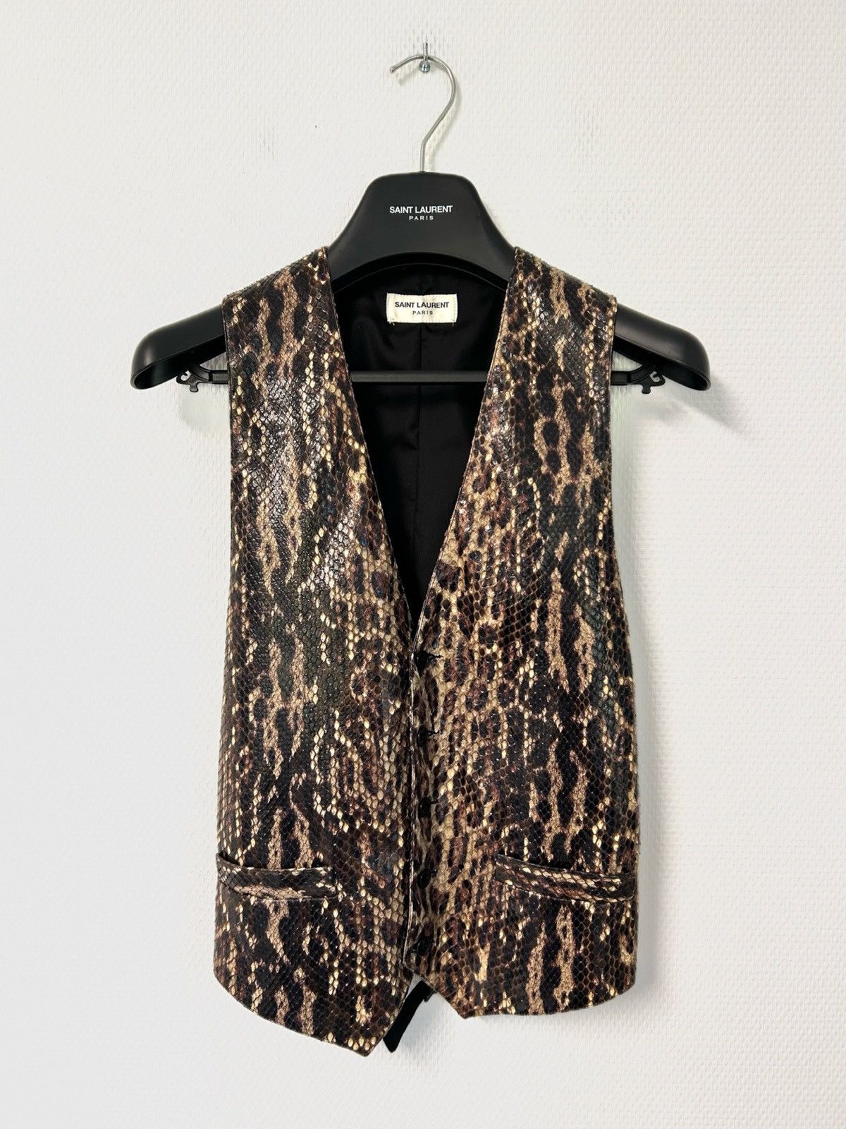 Saint Laurent Paris FW2016 1/1 Sample Python Leather Vest Size US M / EU 48-50 / 2 - 1 Thumbnail