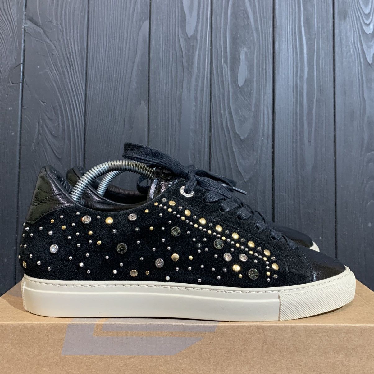 Zadig & Voltaire Zadig & Voltaire Sunshine Black Leather Sneakers 40 Size Size US 10 / IT 40 - 1 Thumbnail
